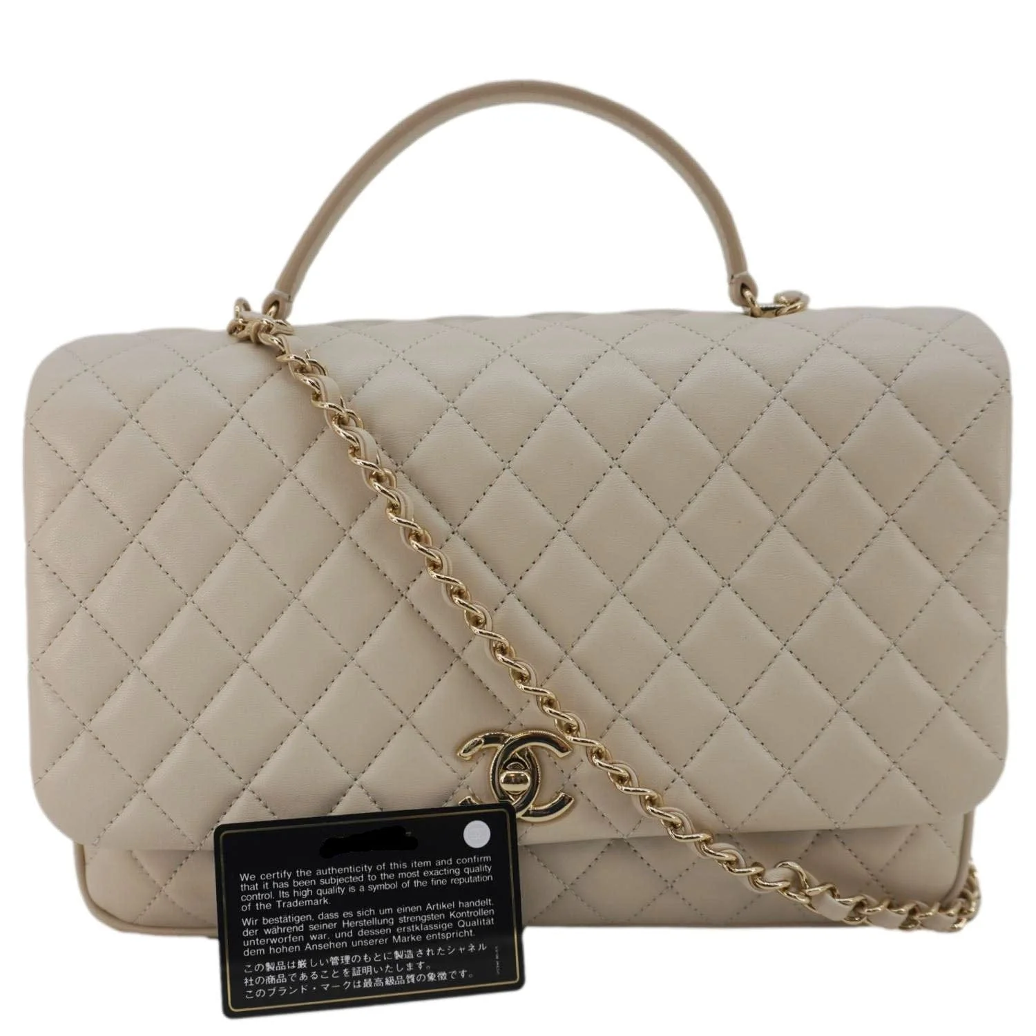 CHANEL Citizen Chic Flap Medium Quilted Leather Crossbody Bag White - Image 3
