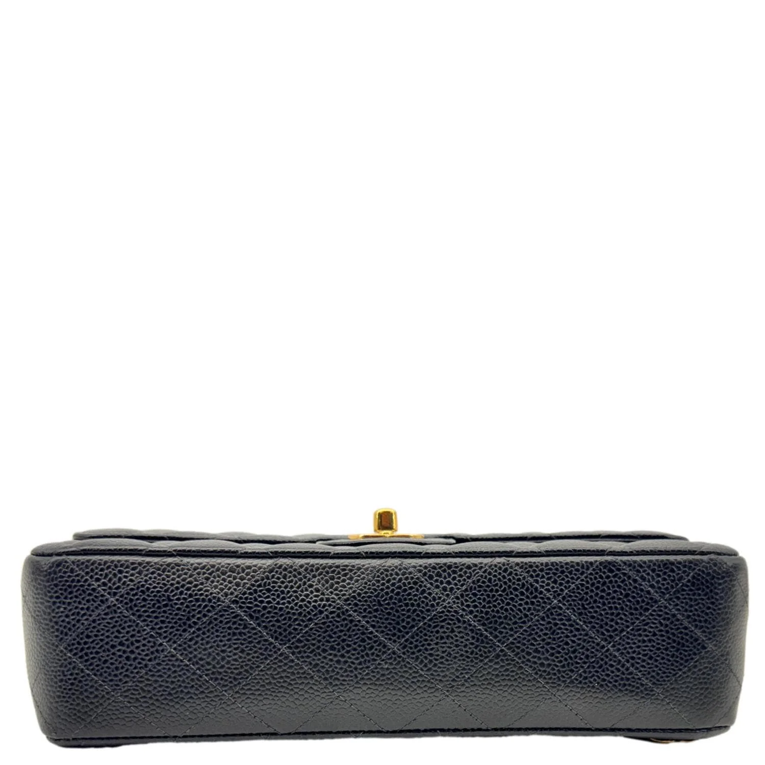 CHANEL Classic Double Flap Quilted Caviar Leather Shoulder Bag Black - Image 9