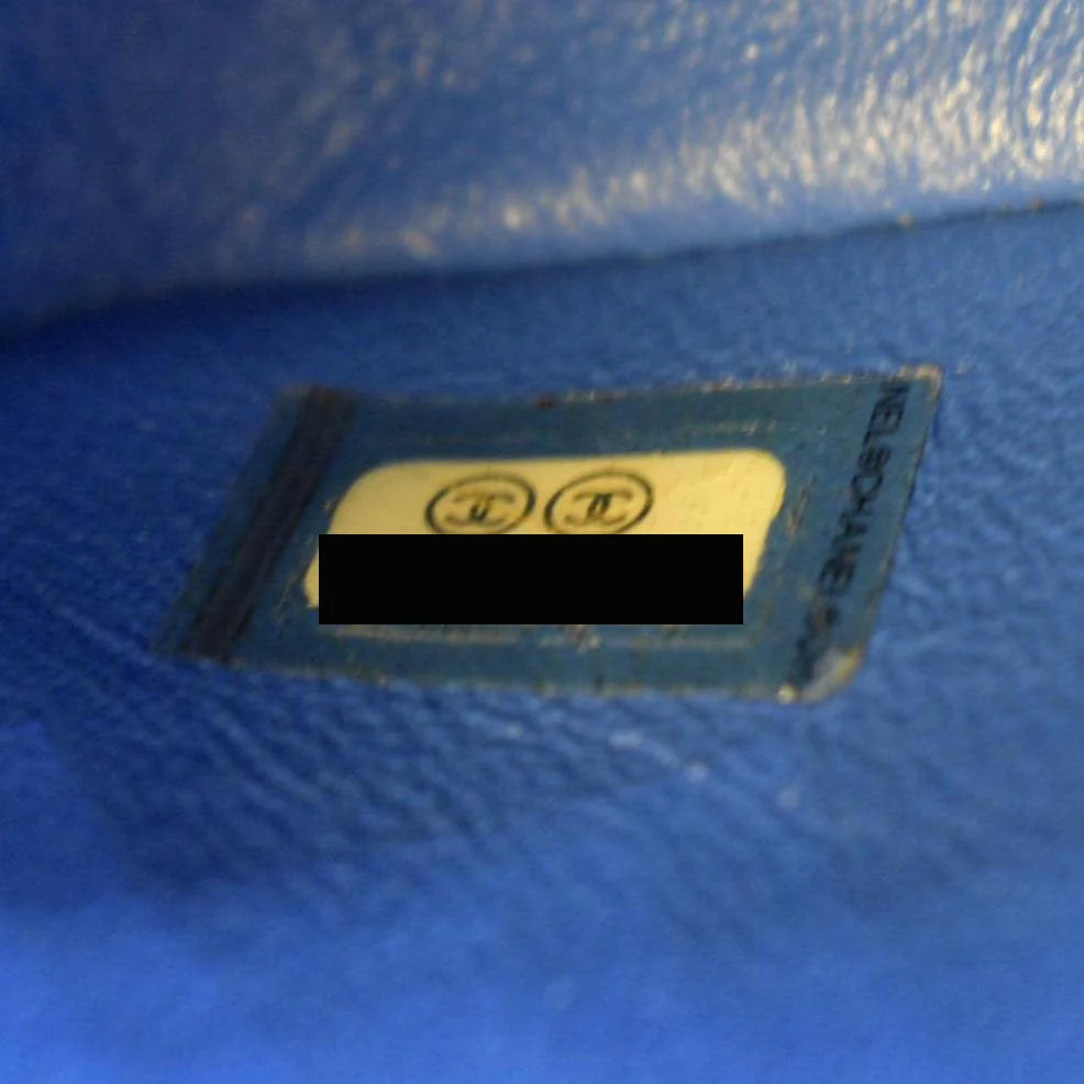 CHANEL Classic Double Flap Quilted Leather Shoulder Bag Blue - Image 10