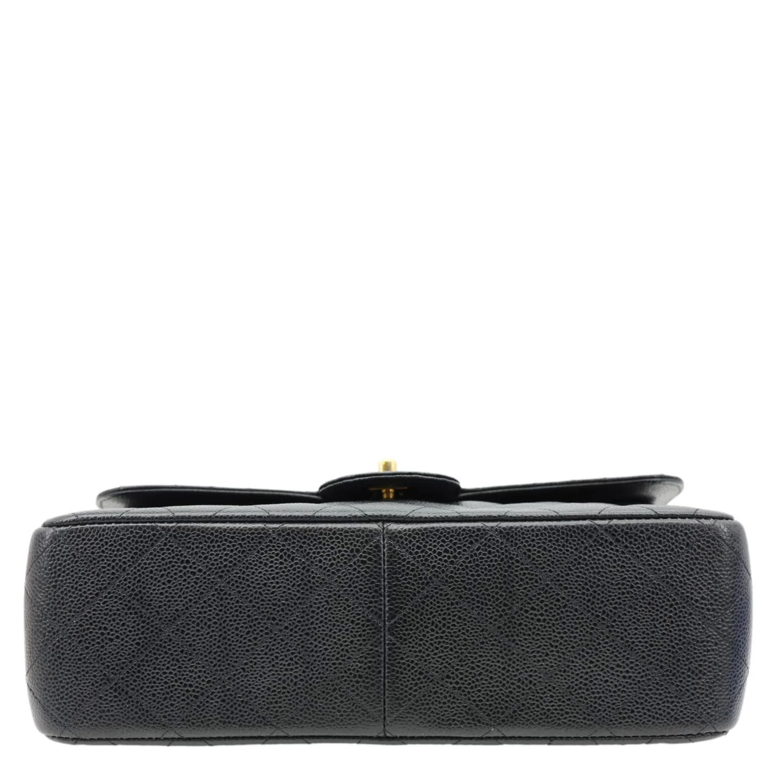 CHANEL Classic Jumbo Double Flap Quilted Caviar Leather Shoulder Bag Black - Image 10