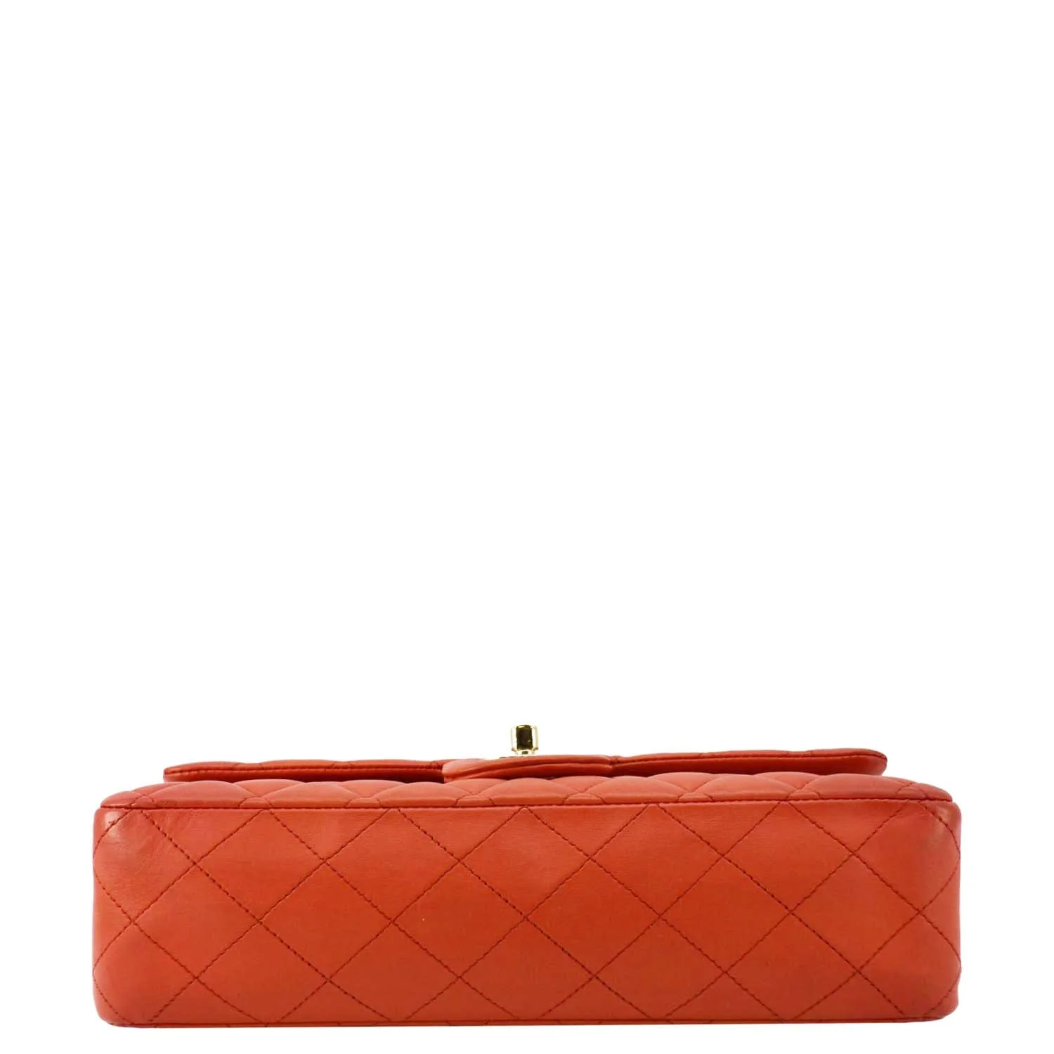 CHANEL Classic Double Flap Medium Quilted Leather Shoulder Bag Red - Image 9