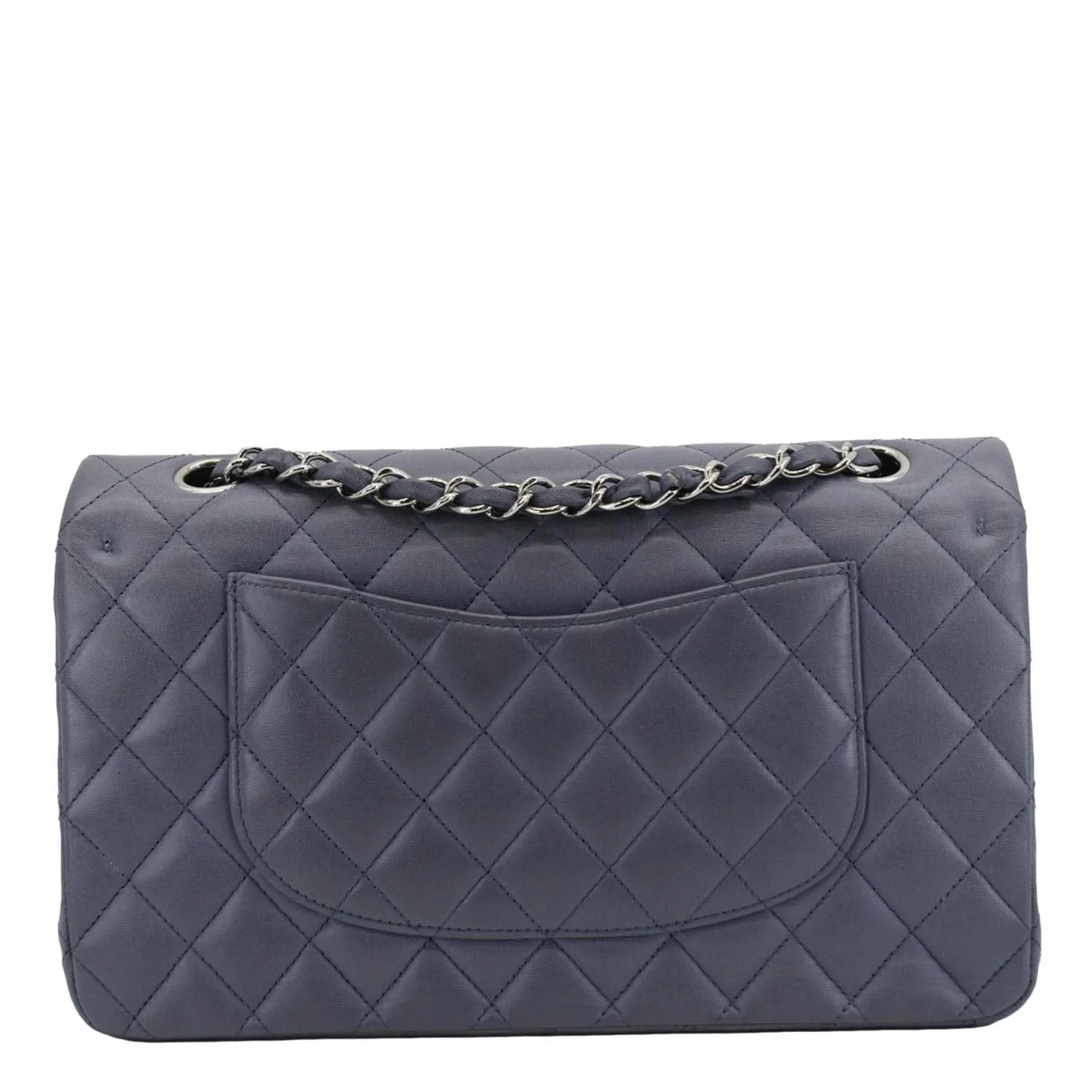 CHANEL Classic Double Flap Quilted Leather Shoulder Bag Lavender - Image 4