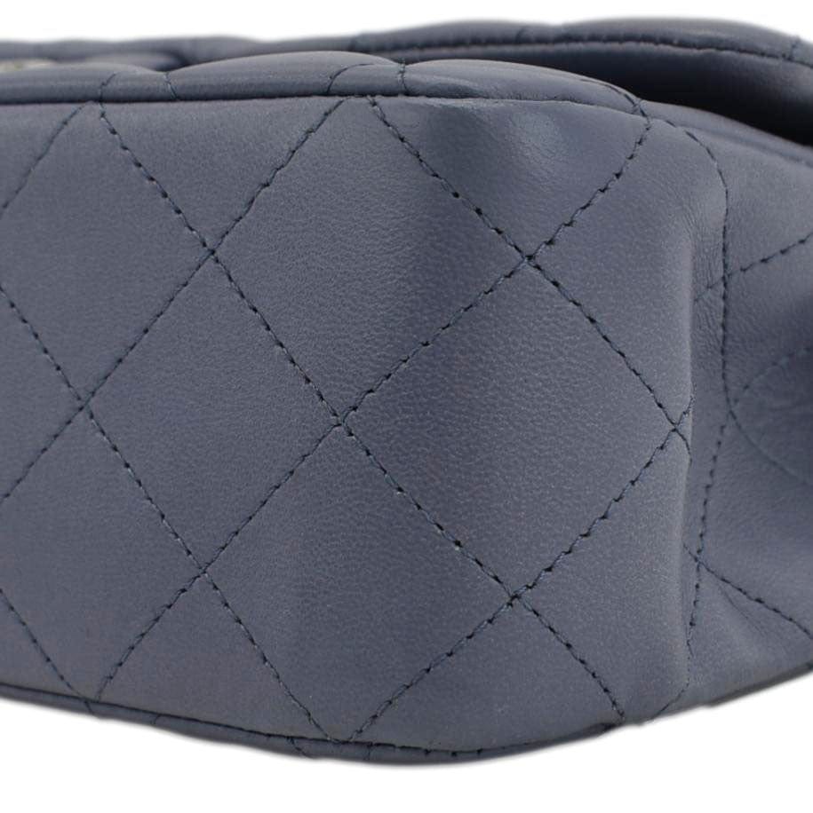 CHANEL Classic Double Flap Quilted Leather Shoulder Bag Lavender - Image 8