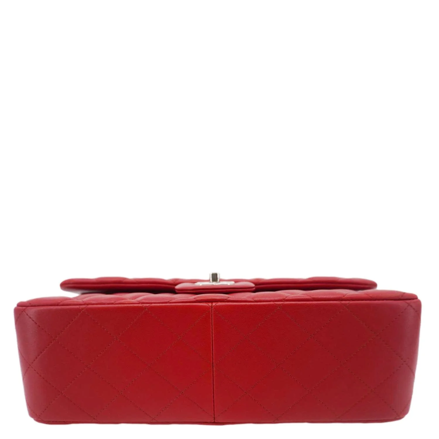 CHANEL Classic Jumbo Double Flap Quilted Leather Crossbody Bag Red - Image 11