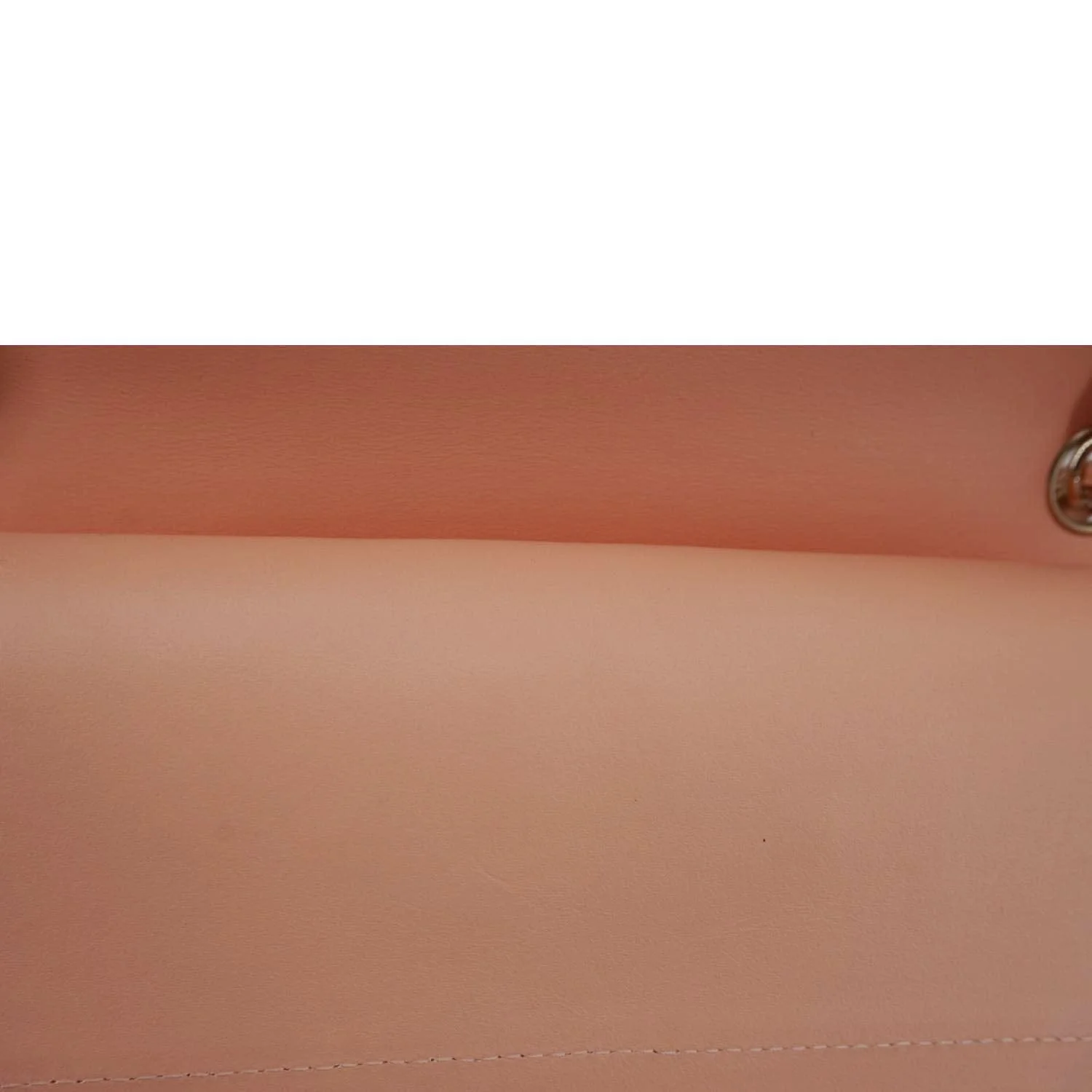 CHANEL Classic Double Flap Quilted Leather Crossbody Bag Peach - Image 16