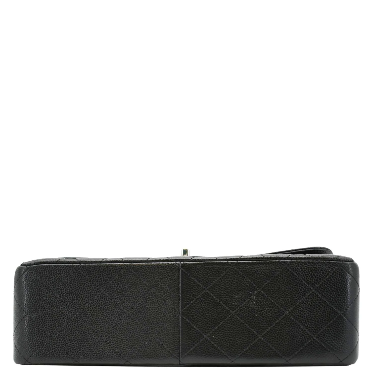 CHANEL Jumbo Double Flap Quilted Caviar Leather Shoulder Bag Black - Image 10