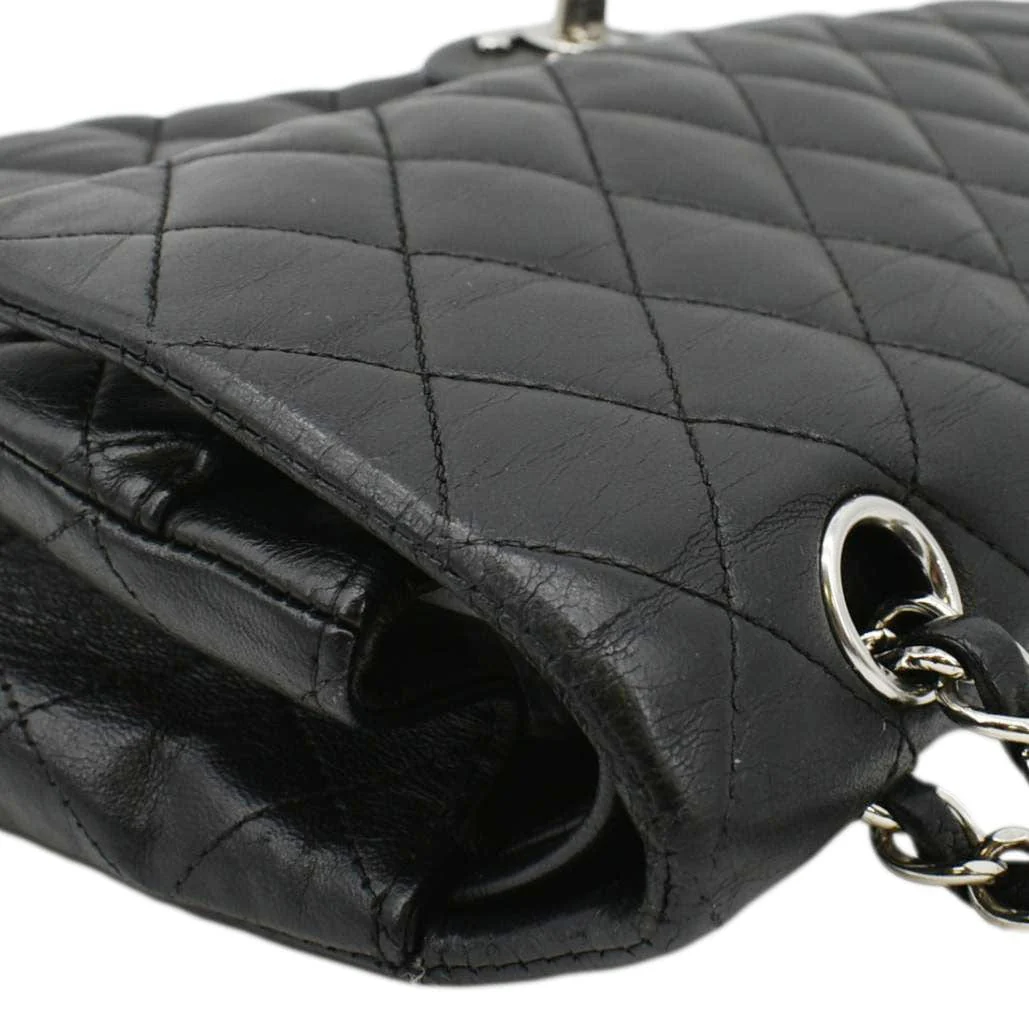 CHANEL Classic Medium Double Flap Quilted Leather Shoulder Bag Black - Image 5