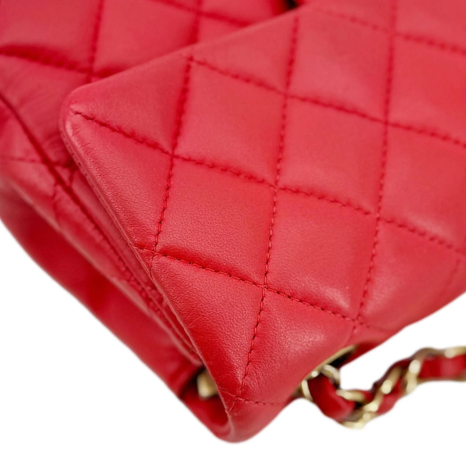 CHANEL Classic Rectangular Flap Mini Quilted Leather Crossbody Bag Reddish Pink - Image 5