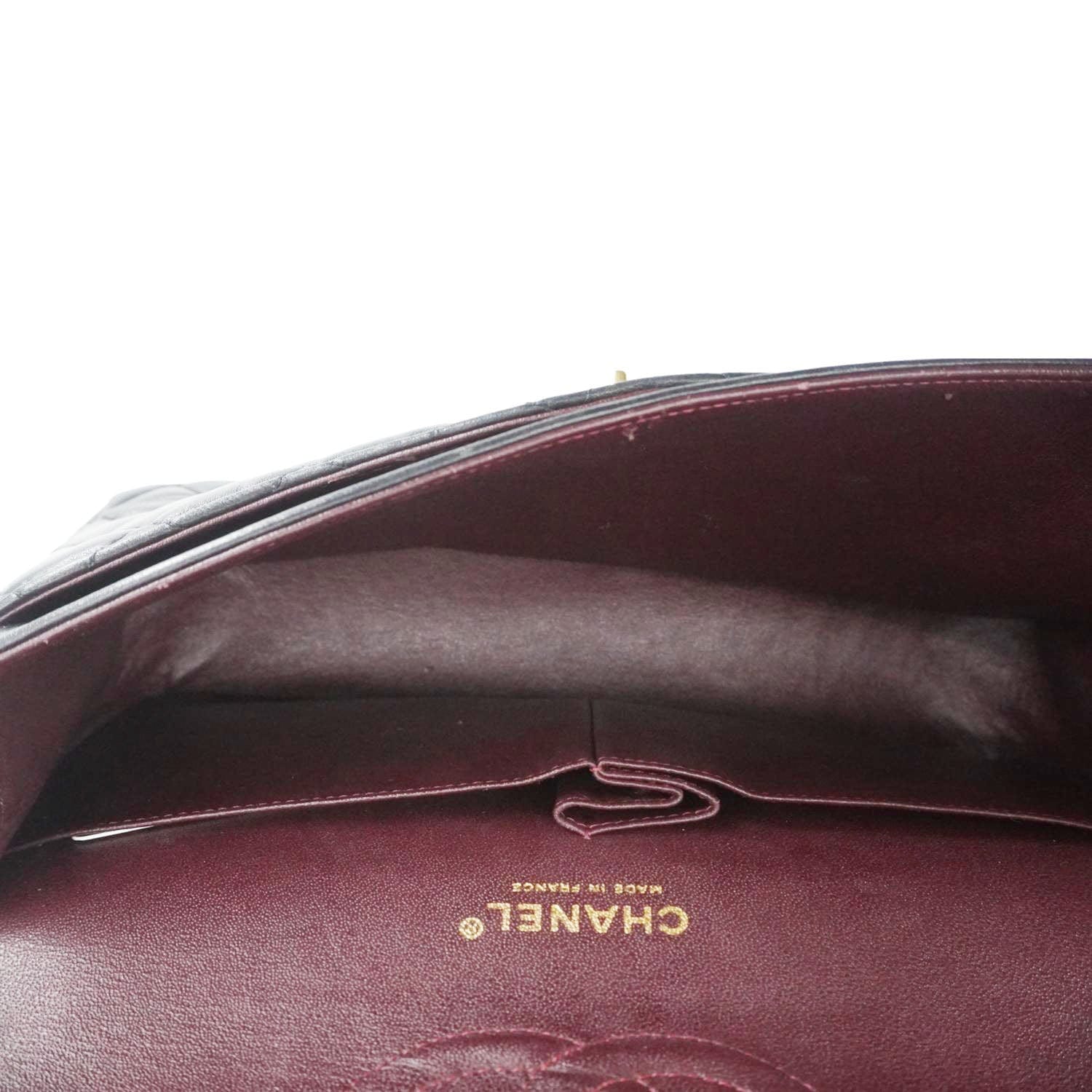 CHANEL Classic Double Flap Quilted Leather Crossbody Bag Black - Image 15