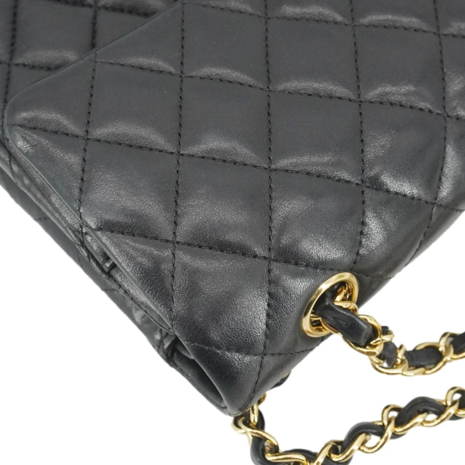 CHANEL Classic Double Flap Quilted Leather Crossbody Bag Black - Image 6