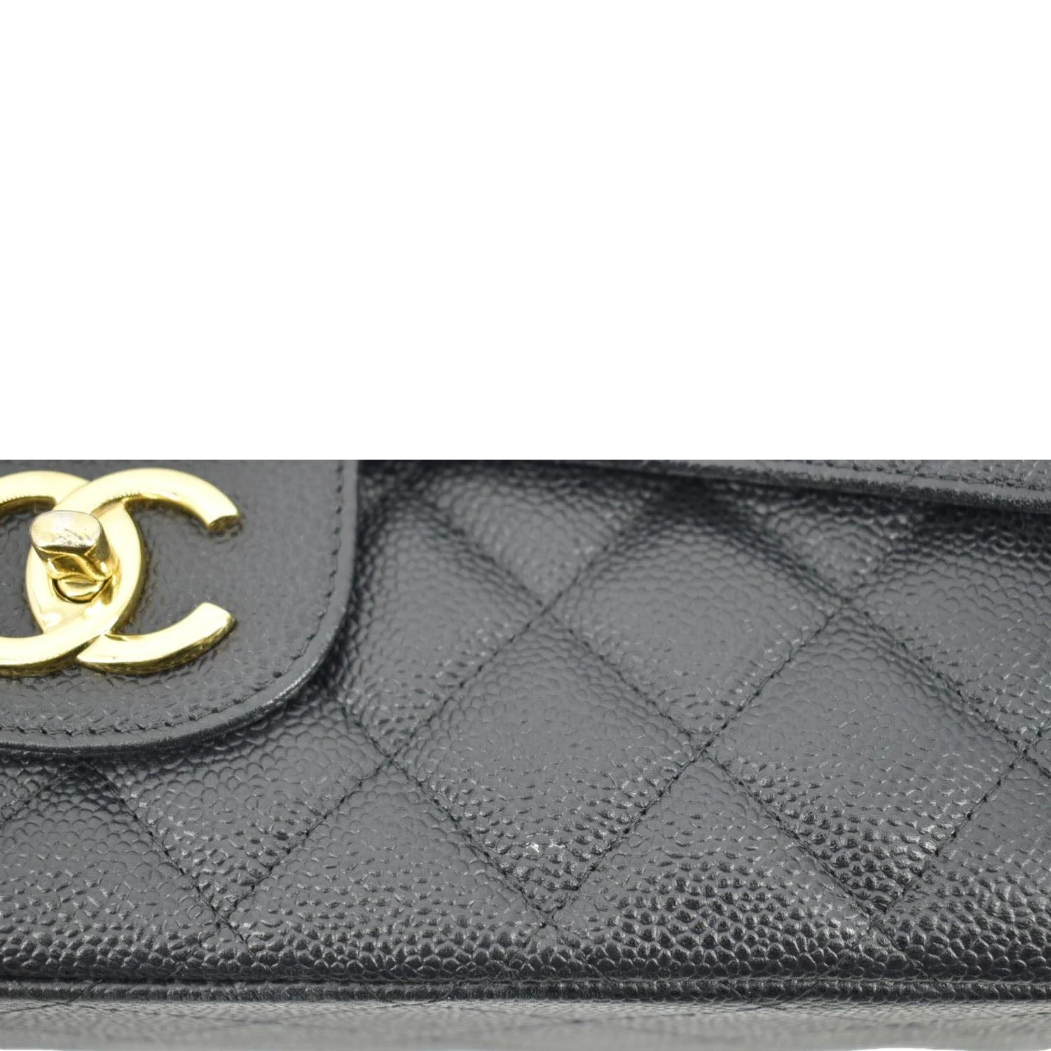 CHANEL Classic Maxi Flap Quilted Caviar Leather Shoulder Bag Black - Image 10