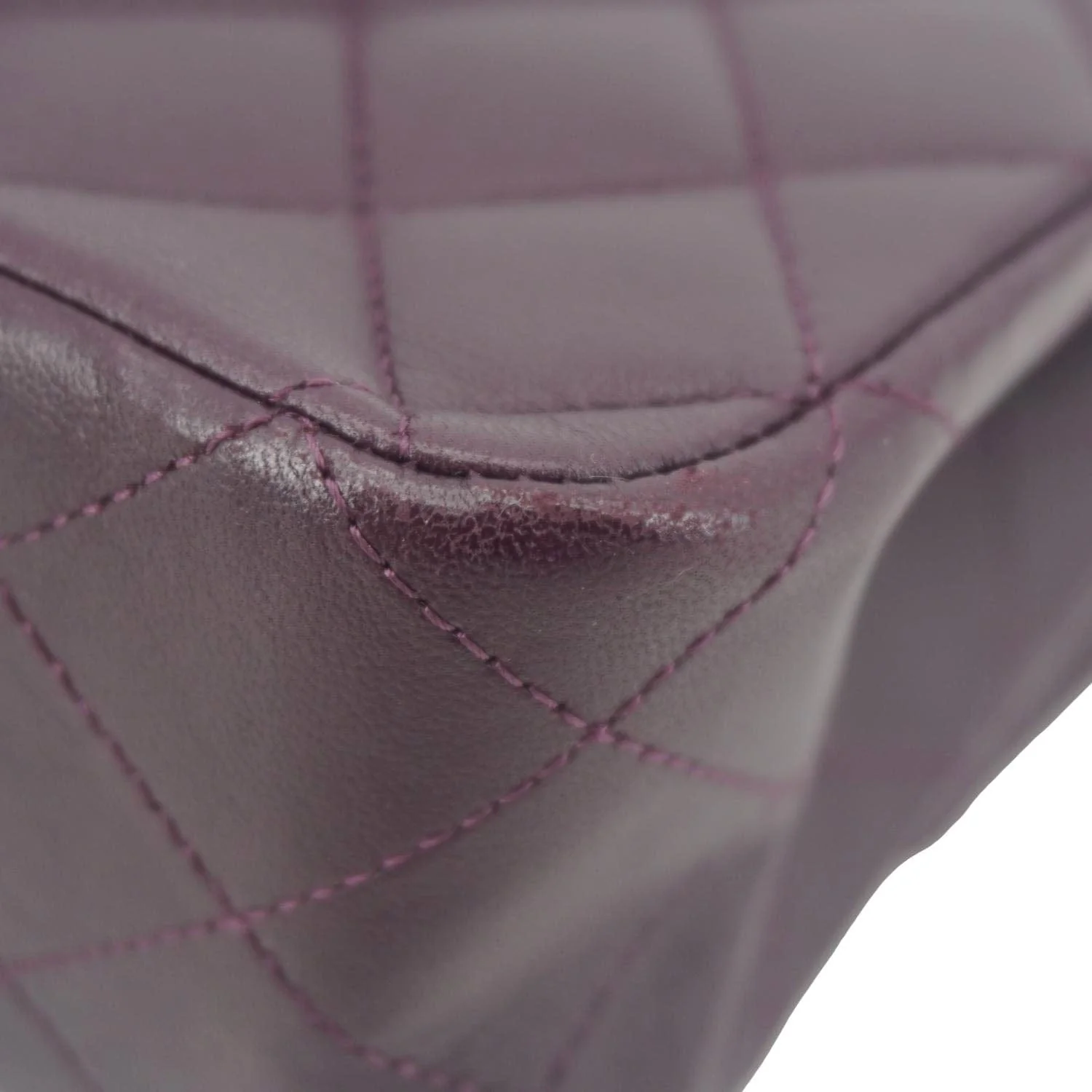 CHANEL Classic Flap Medium Quilted Leather Shoulder Bag Purple - Image 20