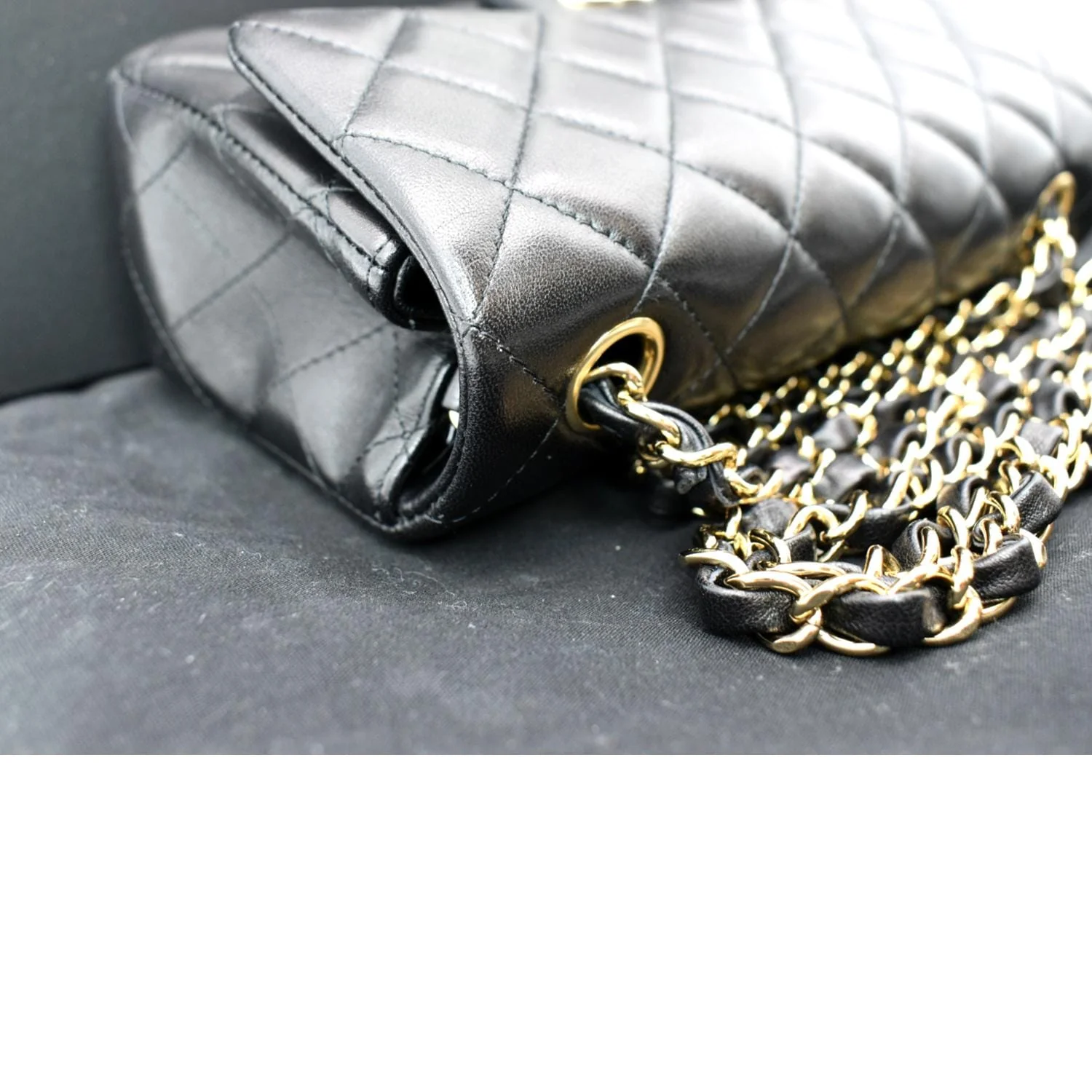 CHANEL Mini Rectangular Flap Quilted Leather Shoulder Bag Black - Image 7