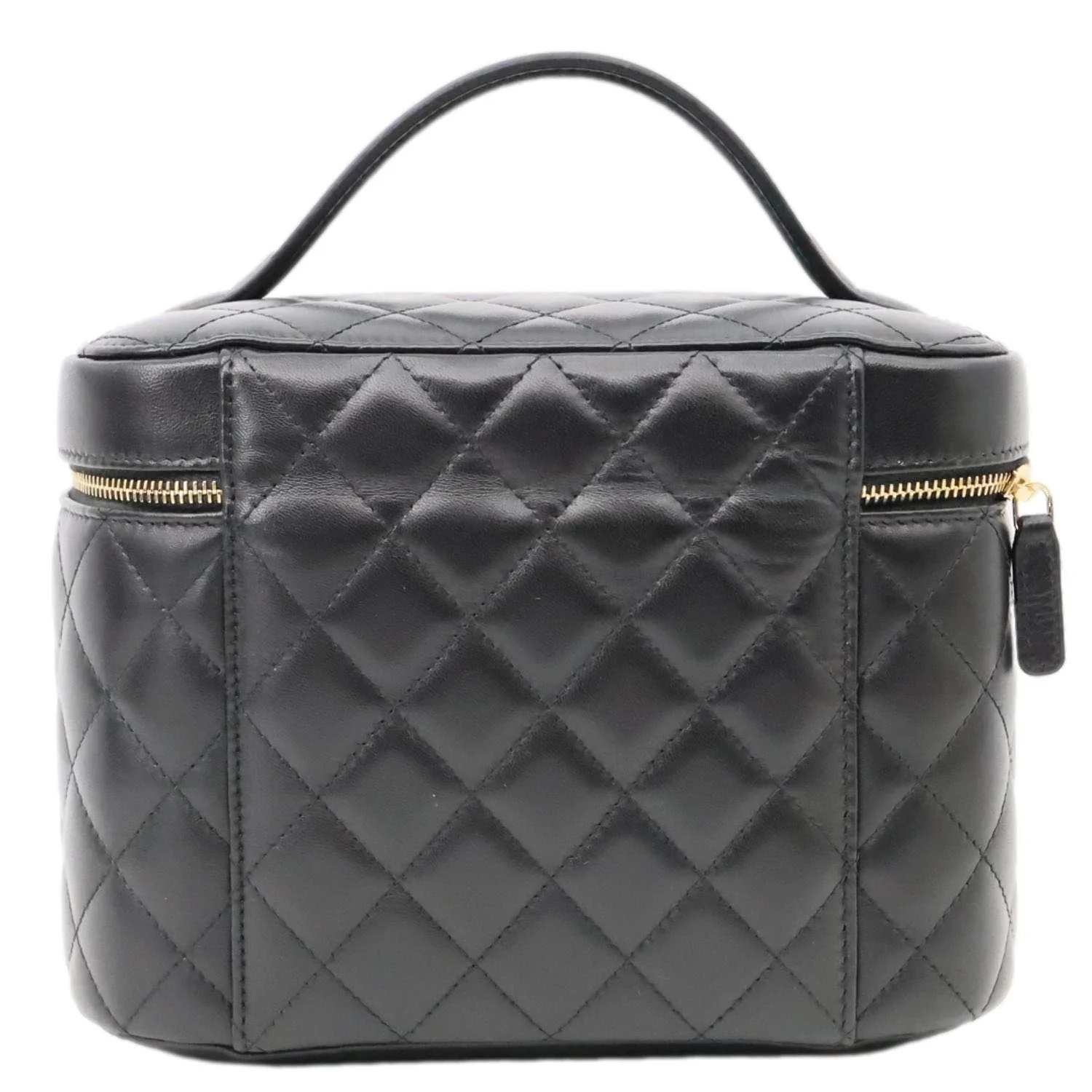 CHANEL Classic Medium Quilted Caviar Leather Chain Vanity Case Black - Image 2
