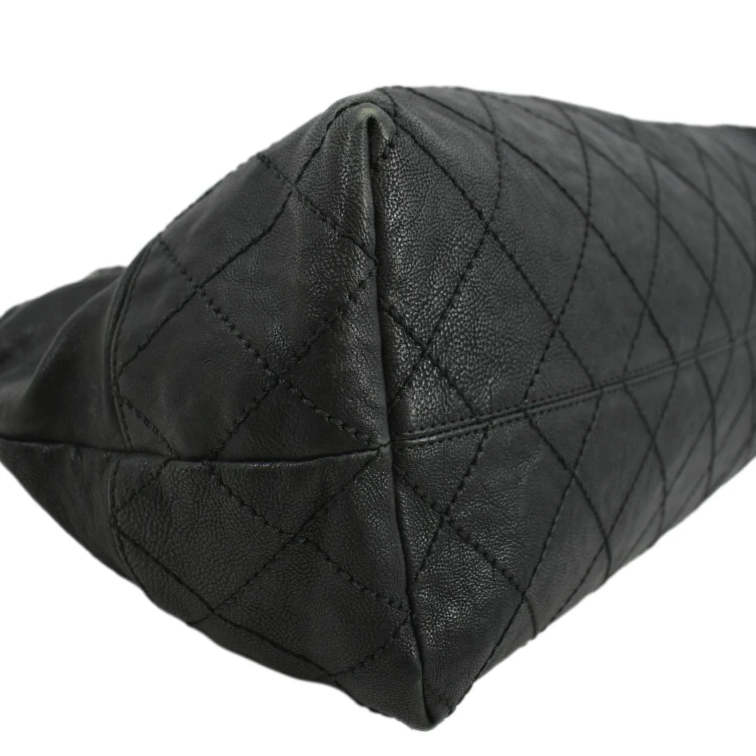 CHANEL Coco Cabas Leather Shoulder Tote Bag Black - Image 8