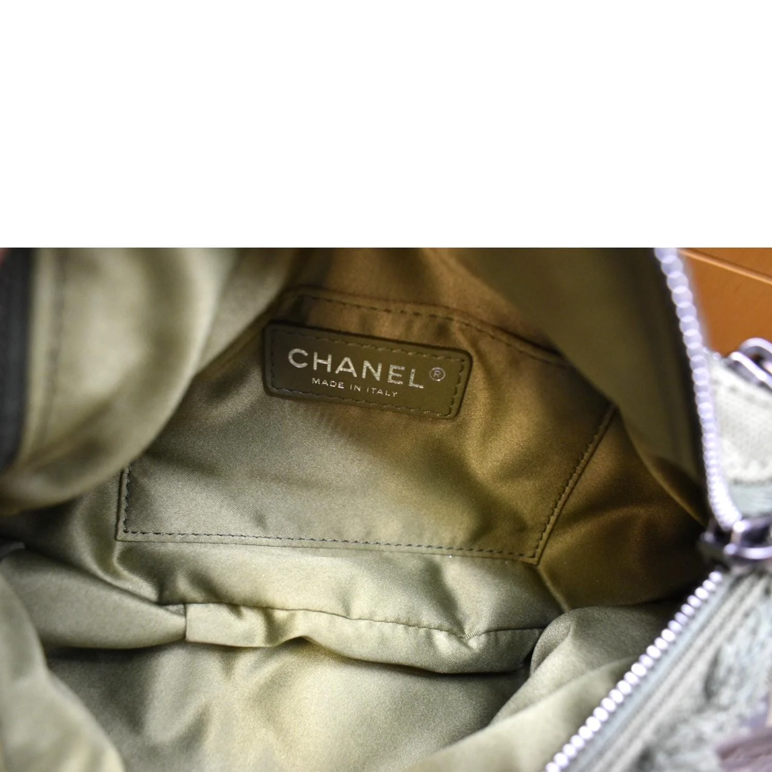 CHANEL Coco Cuba Charms Canvas Lambskin Leather Waist Bag Khaki - Image 11
