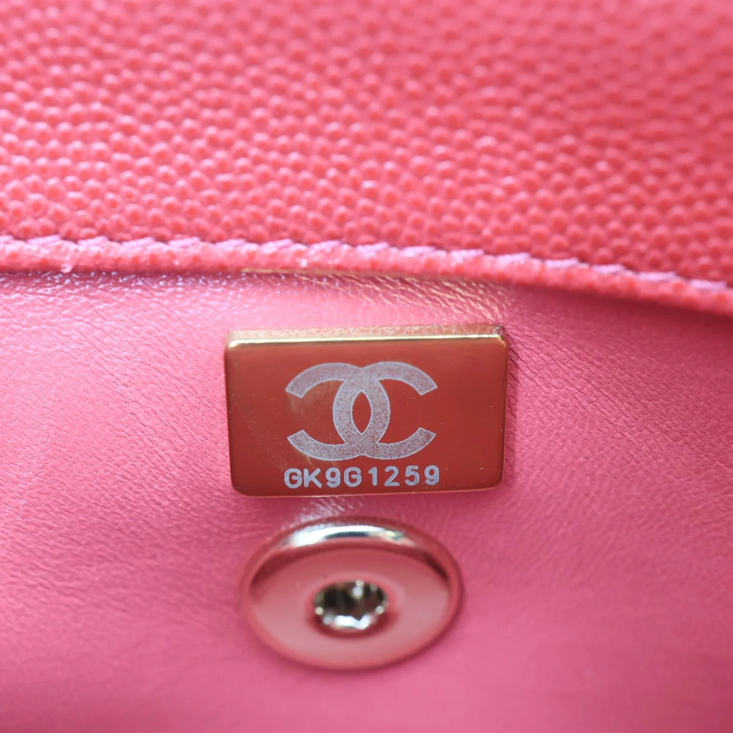 CHANEL Coco Handle Flap Mini Quilted Caviar Leather Shoulder Bag Red - Image 17