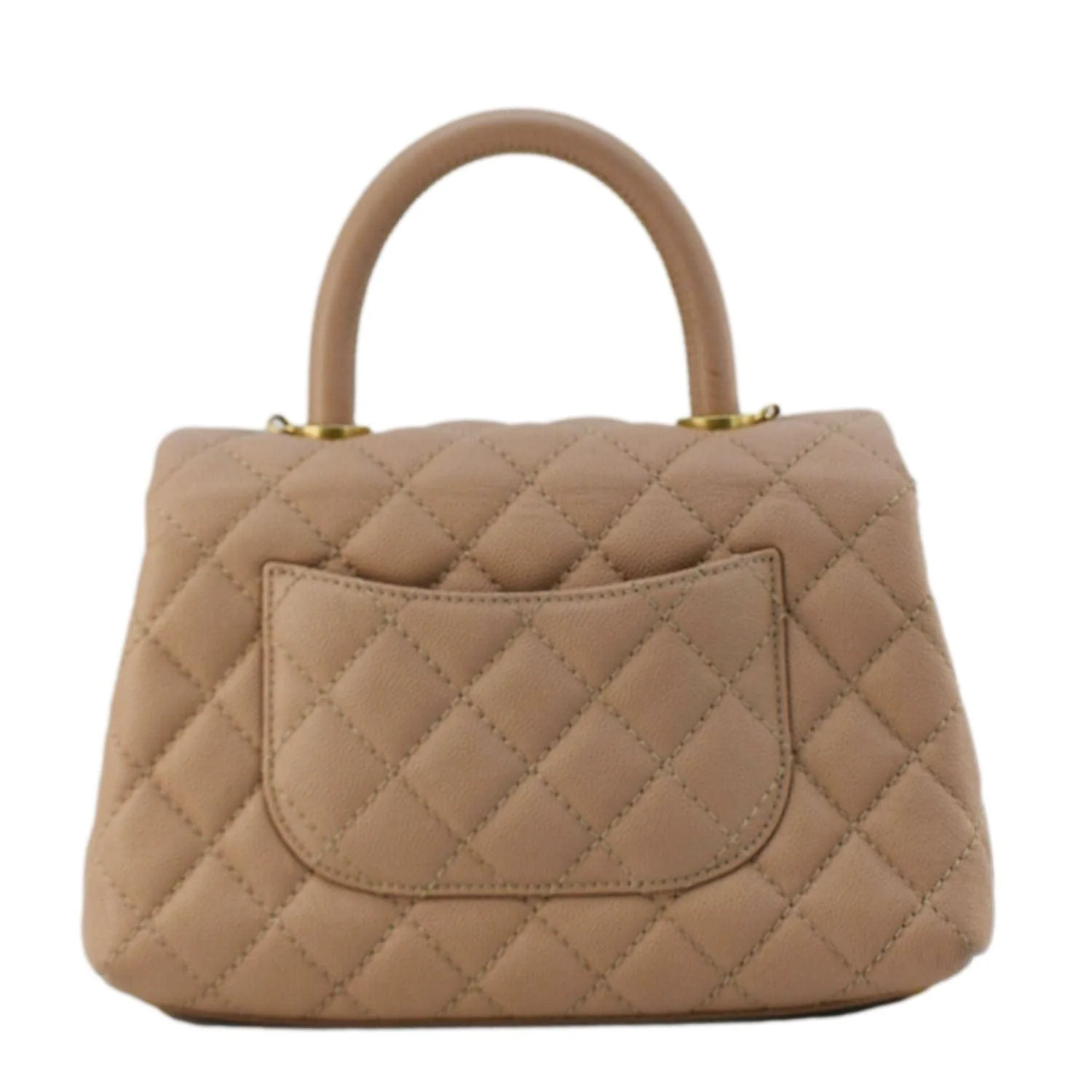 CHANEL CC Coco Flap Caviar Leather Top Handle Shoulder Bag Light Pink - Image 3