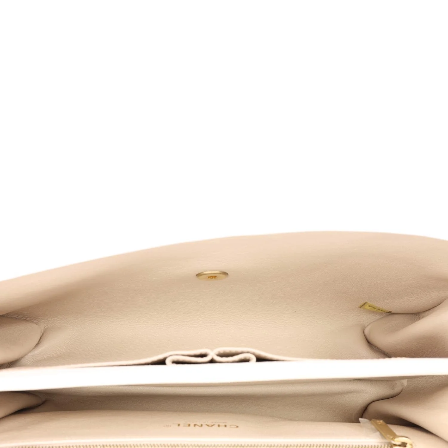 CHANEL Coco Luxe Flap Quilted Lambskin Leather Top Handle Shoulder Bag White - Image 11