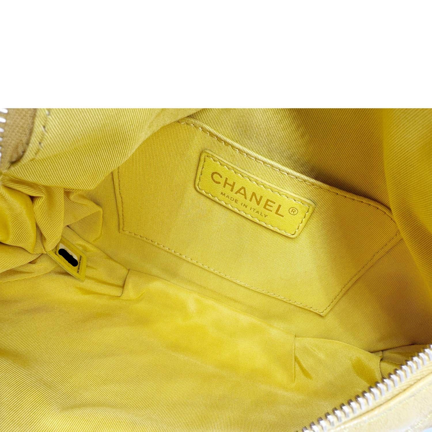 CHANEL Crumpled Glazed Lambskin Quilted Leather Waist Bag Yellow - Image 14