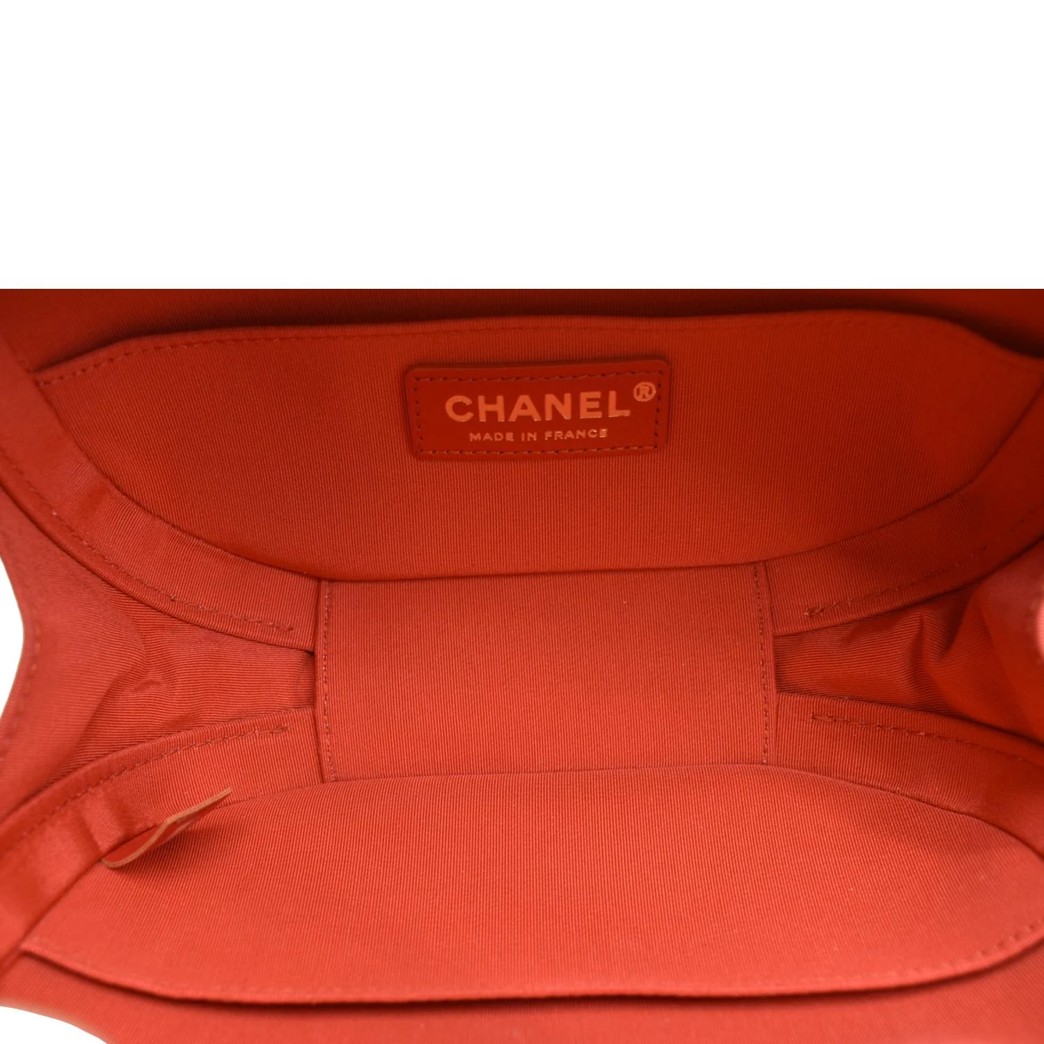 CHANEL Crumpled Calfskin Leather Vanity Case Crossbody Bag Red - Image 12