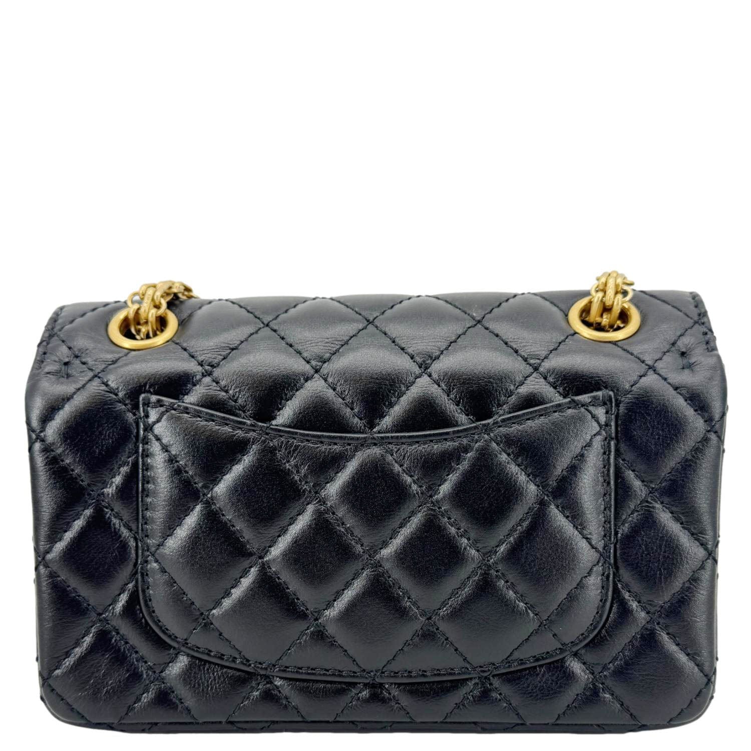 CHANEL Reissue 2.55 Crystal Charms 225 Flap Quilted Leather Crossbody Bag Black - Image 5