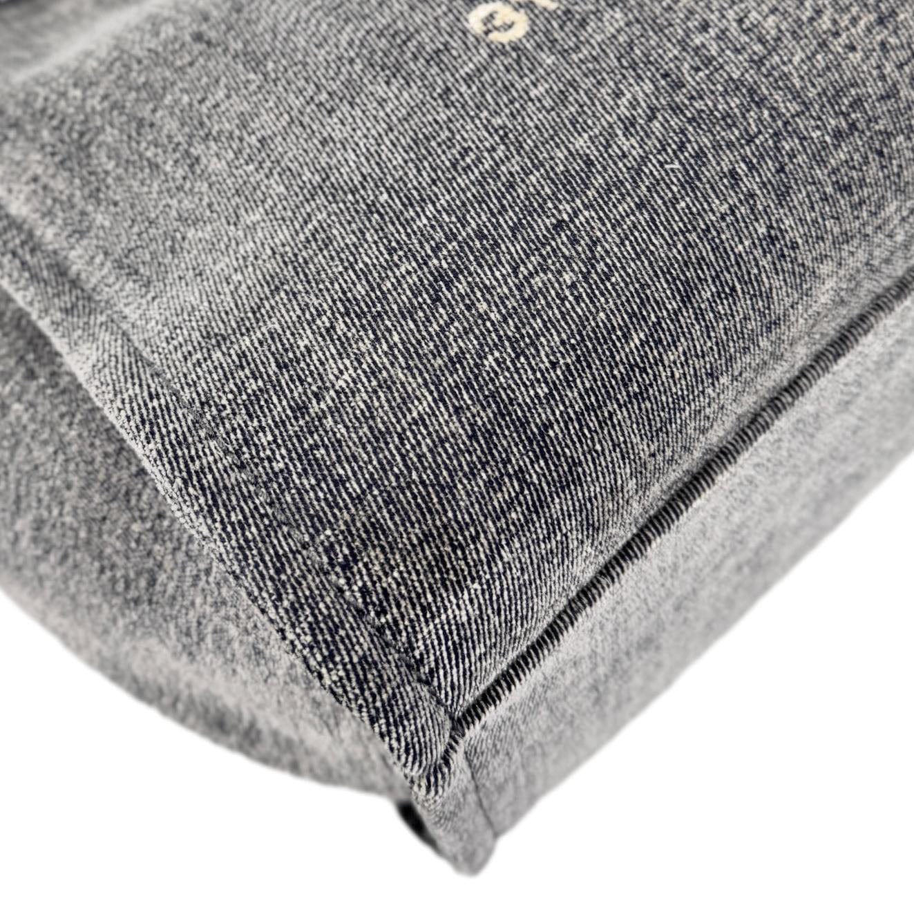 CHANEL Deauville Canvas Shopping Tote Bag Gray - Image 10