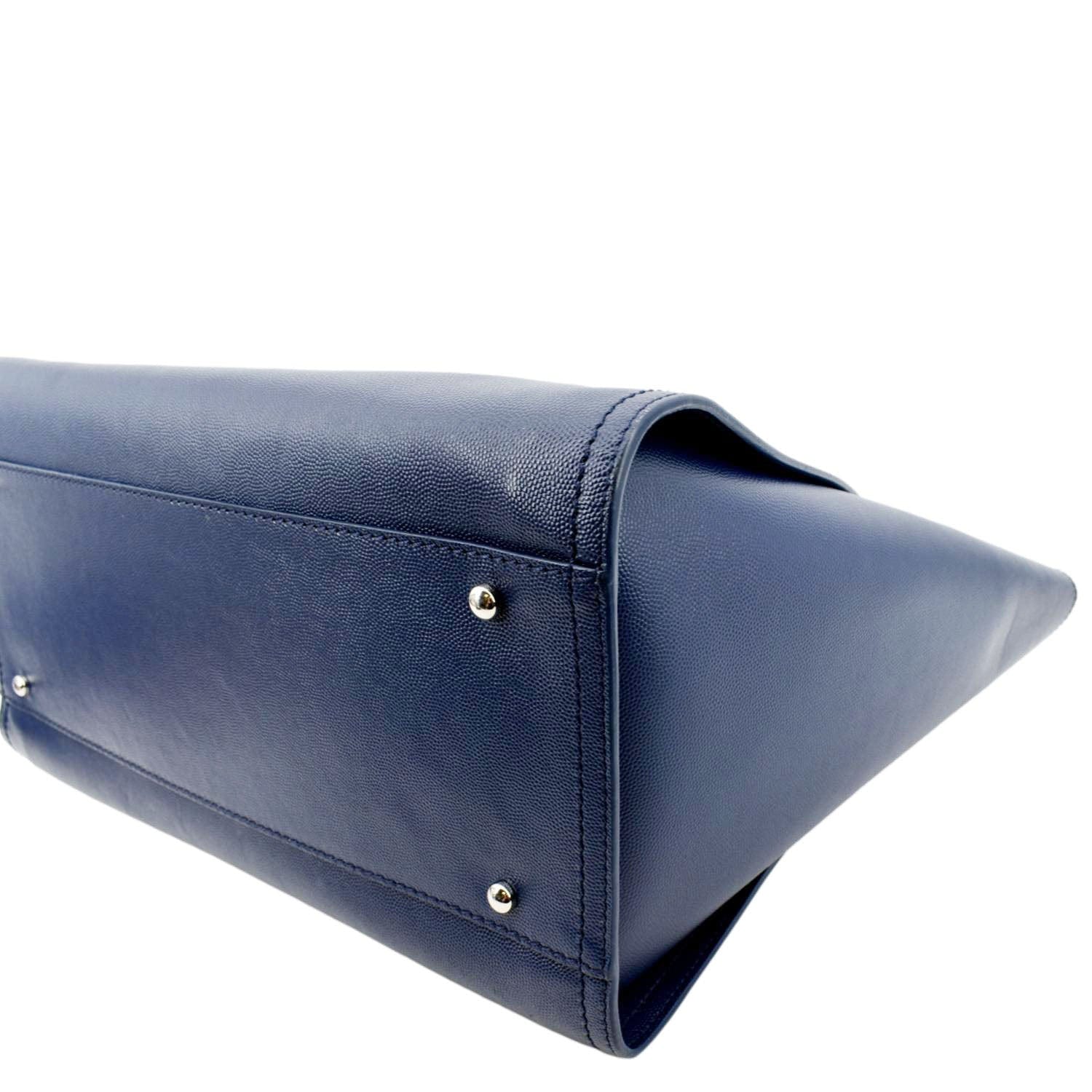 CHANEL Deauville Studded Caviar Tote Shoulder Bag Blue - Image 8