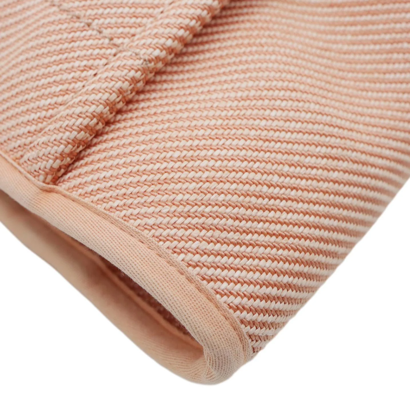 CHANEL Deauville Mixed Fibers Calfskin Leather Tote Bag Peach - Image 7