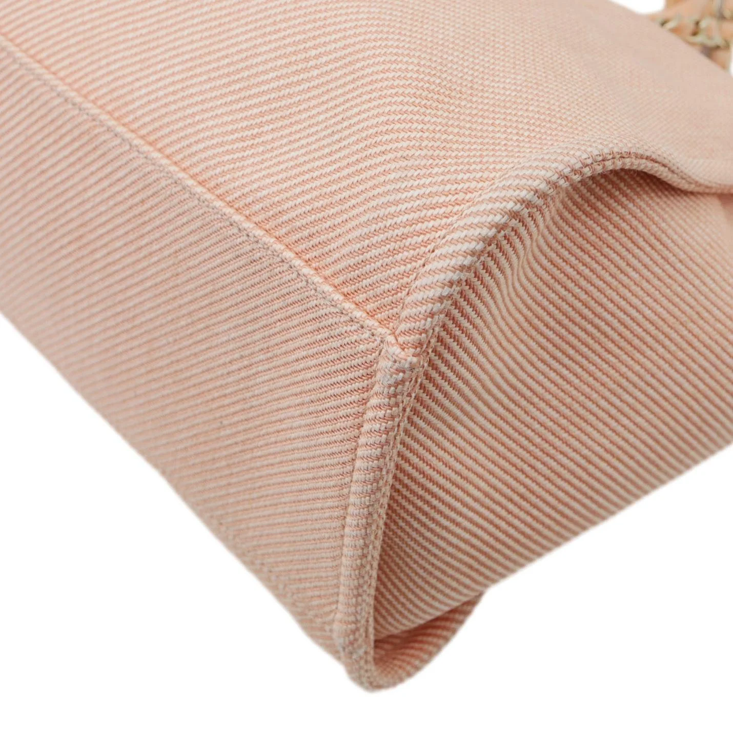CHANEL Deauville Mixed Fibers Calfskin Leather Tote Bag Peach - Image 8