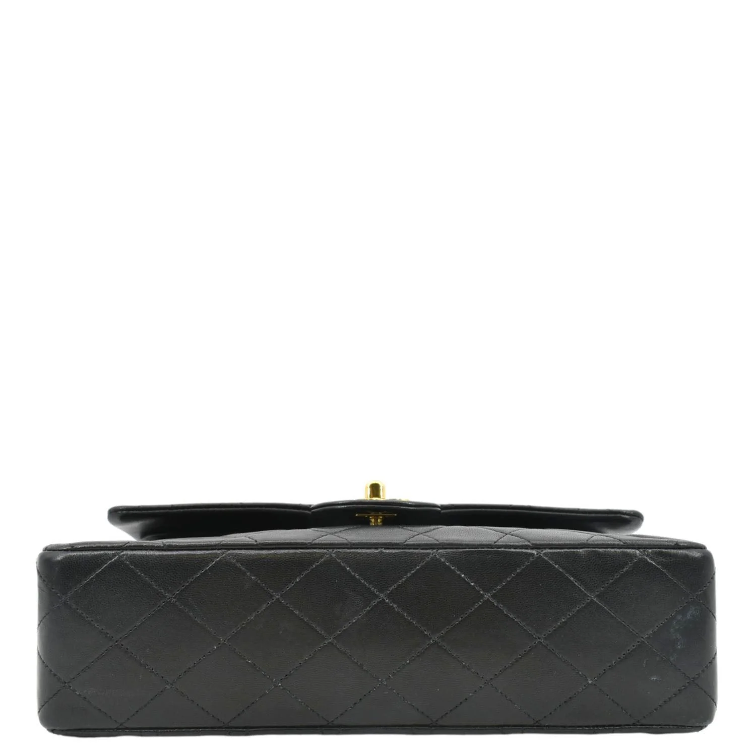 CHANEL Classic Medium Double Flap Leather Shoulder Bag Black - Image 8