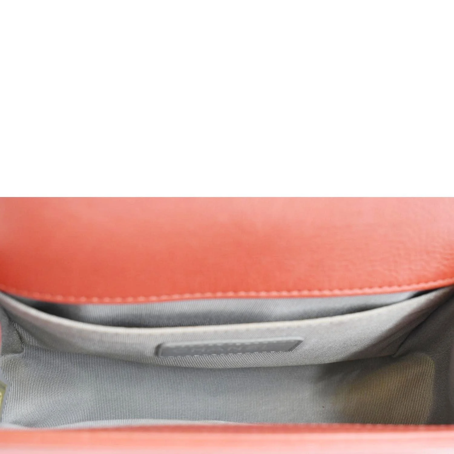CHANEL Double Stitch Small Boy Flap Quilted Leather Shoulder Bag Red - Image 10