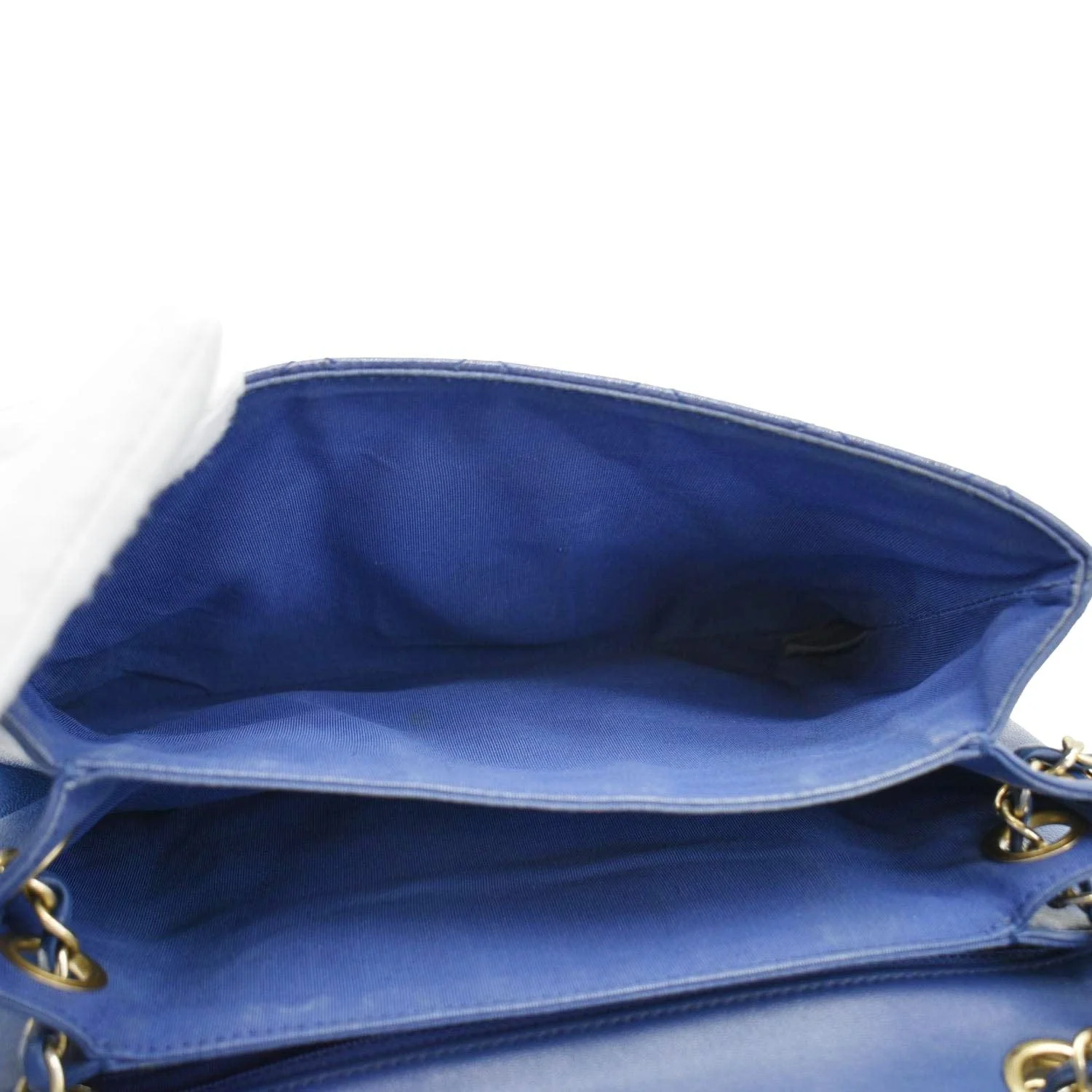 Chanel Envelope Lock 3 Small Quilted Patent Leather Shoulder Bag Blue - Image 12