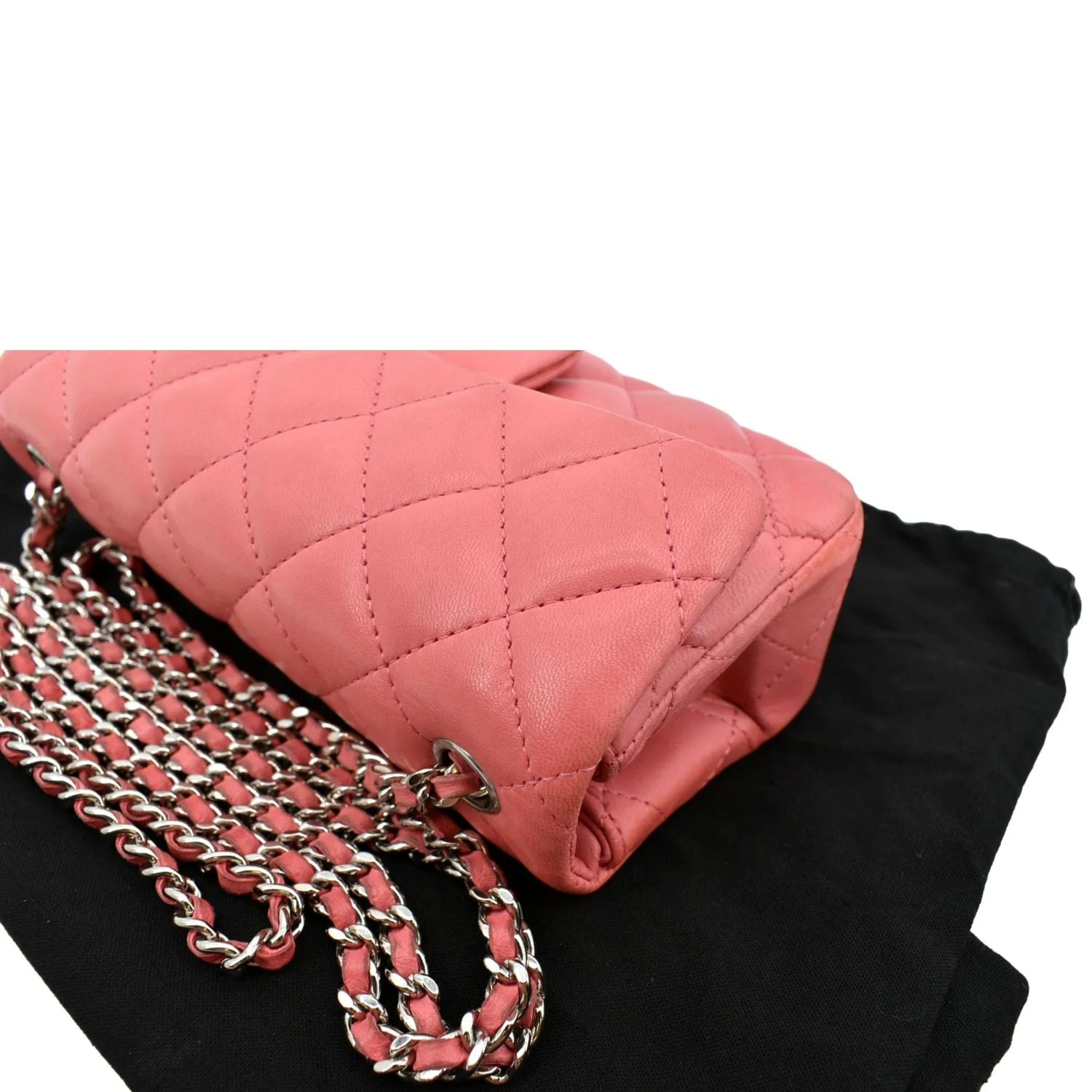 CHANEL Extra Mini Flap Quilted Leather Crossbody Bag Pink - Image 5