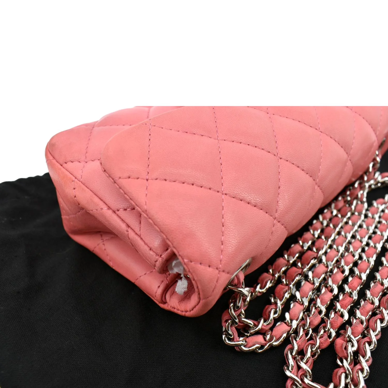 CHANEL Extra Mini Flap Quilted Leather Crossbody Bag Pink - Image 6