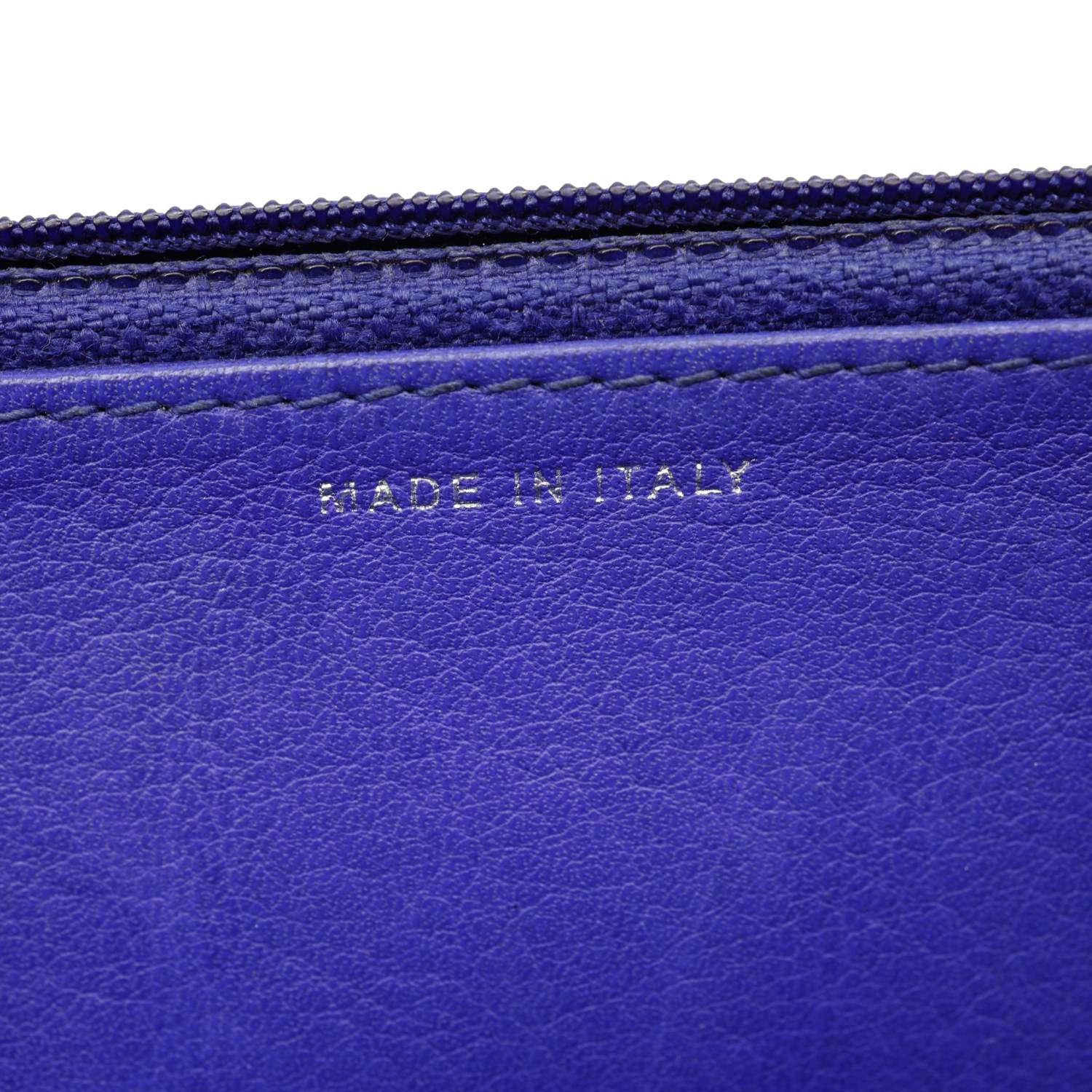 CHANEL Fancy CC Quilted Calfskin Leather Wallet On Chain Bag Royal blue - Image 15