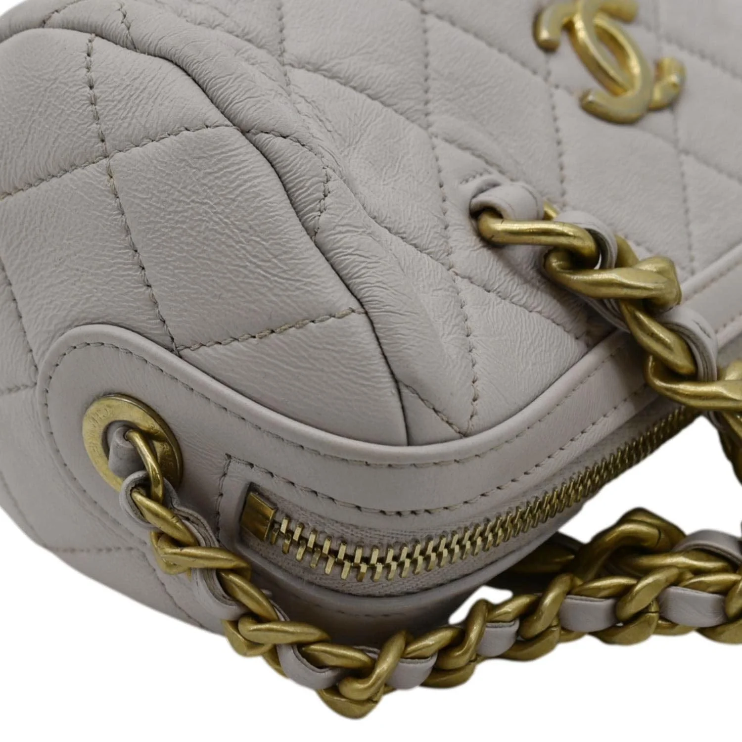 CHANEL Fashion Therapy Bowling Small Quilted Leather Crossbody Bag Light Pink - Image 6