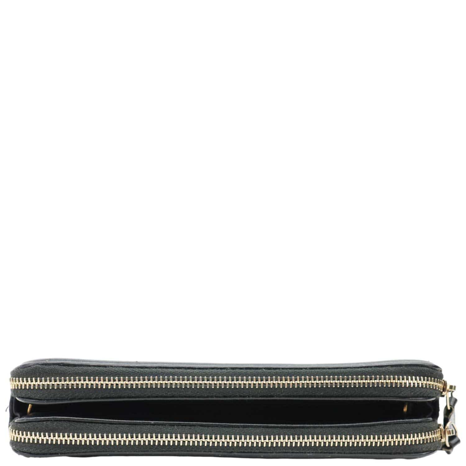 CHANEL CC Filigree Double Zip Quilted Caviar Leather Crossbody Bag Black - Image 14