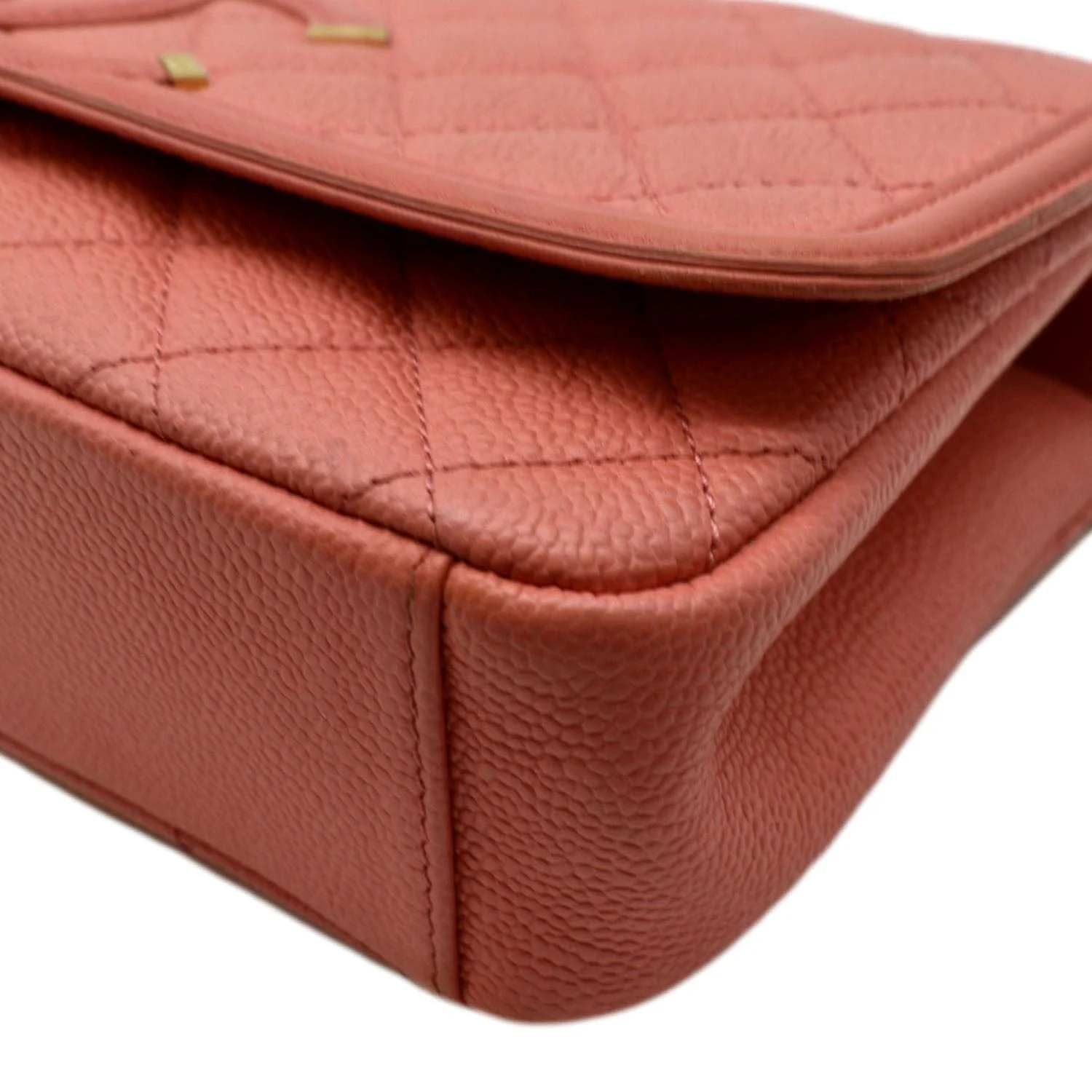 CHANEL CC Filigree Medium Flap Caviar Leather Crossbody Bag Pink - Image 8