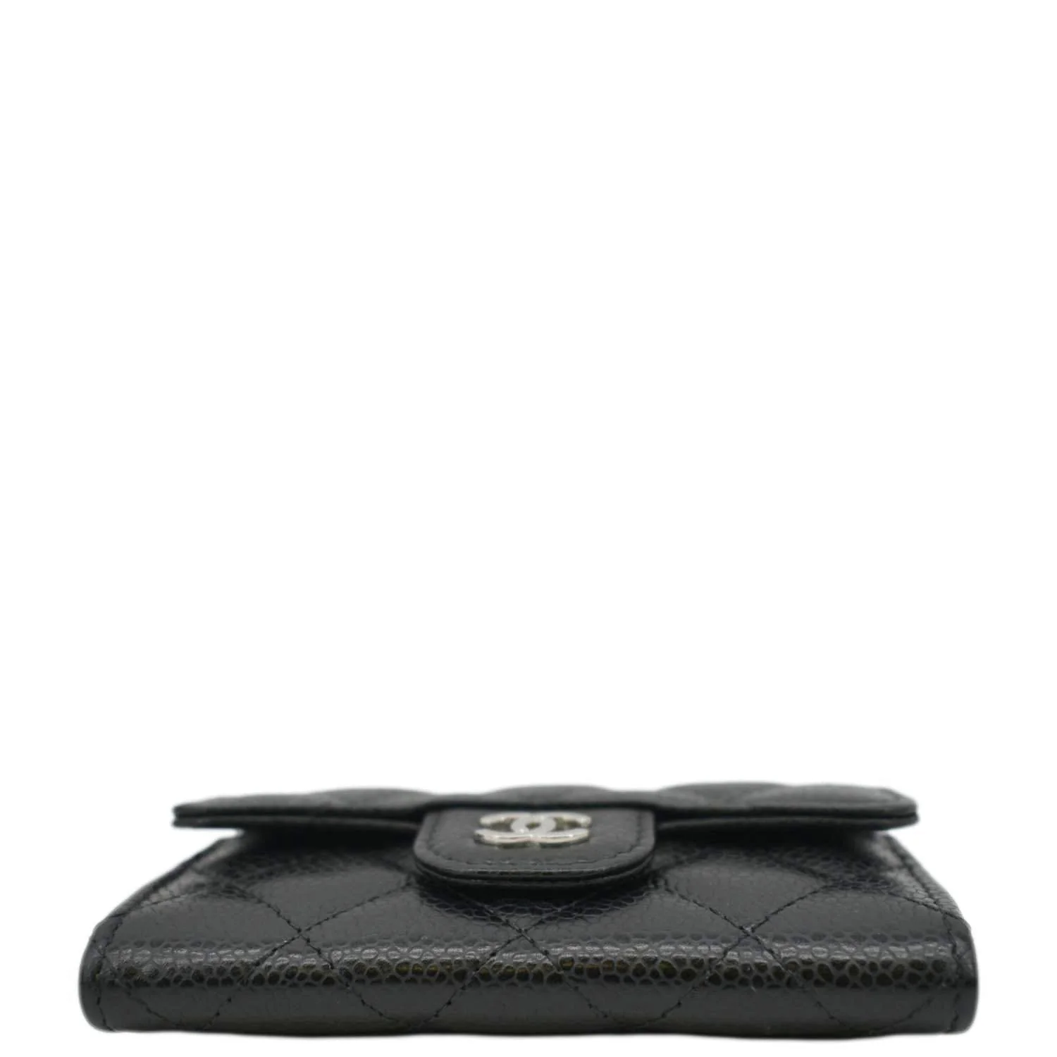 CHANEL Flap Quilted Caviar Leather Card Holder Black - Image 10