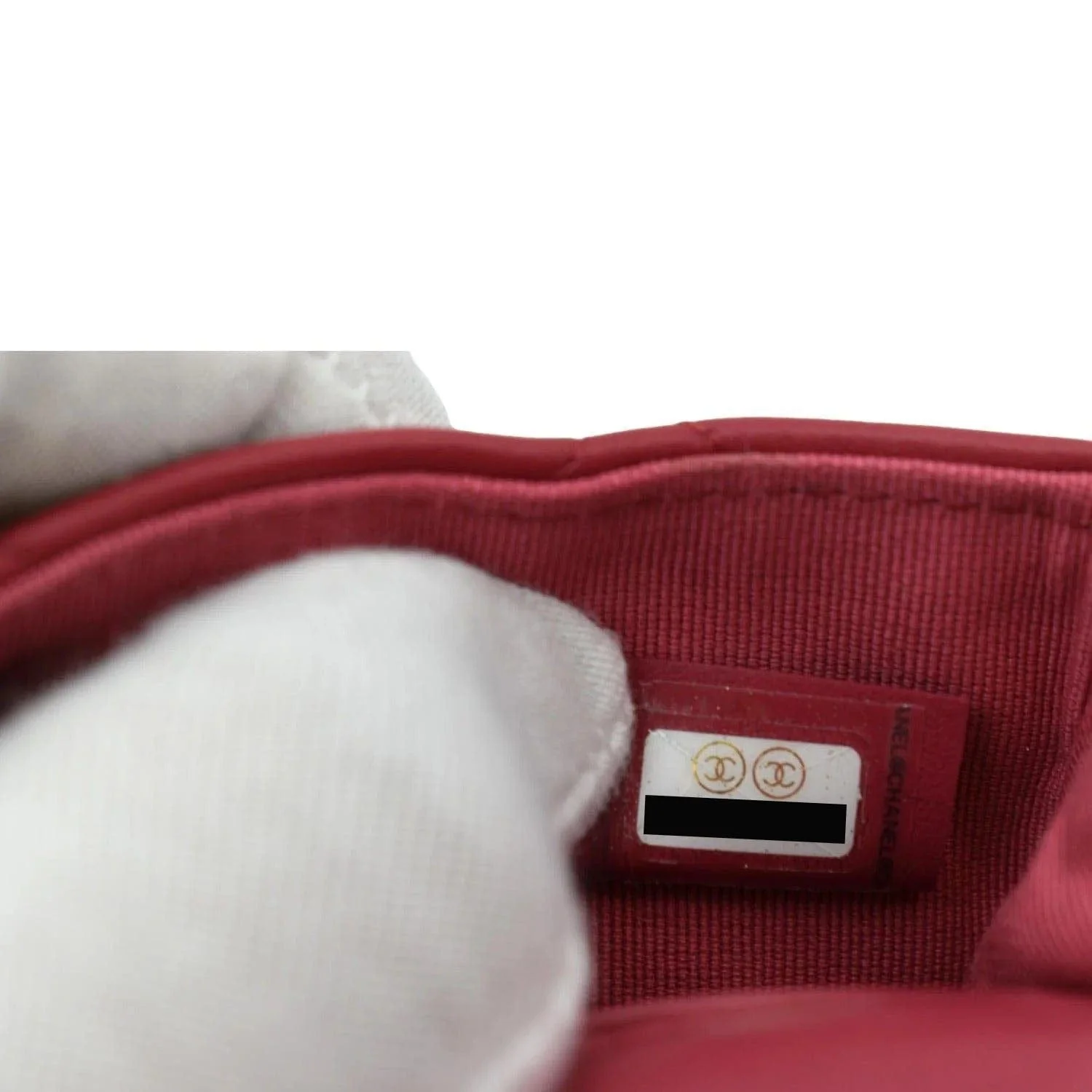 CHANEL Women Top Handle Flap Card Holder Quilted Leather Chain Shoulder Bag Red - Image 14