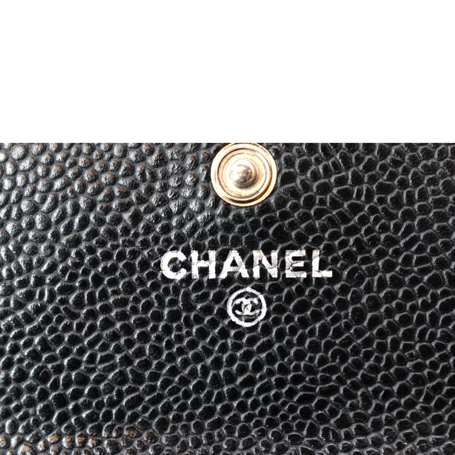 CHANEL Gusset Flap Caviar Leather Wallet Black - Image 10