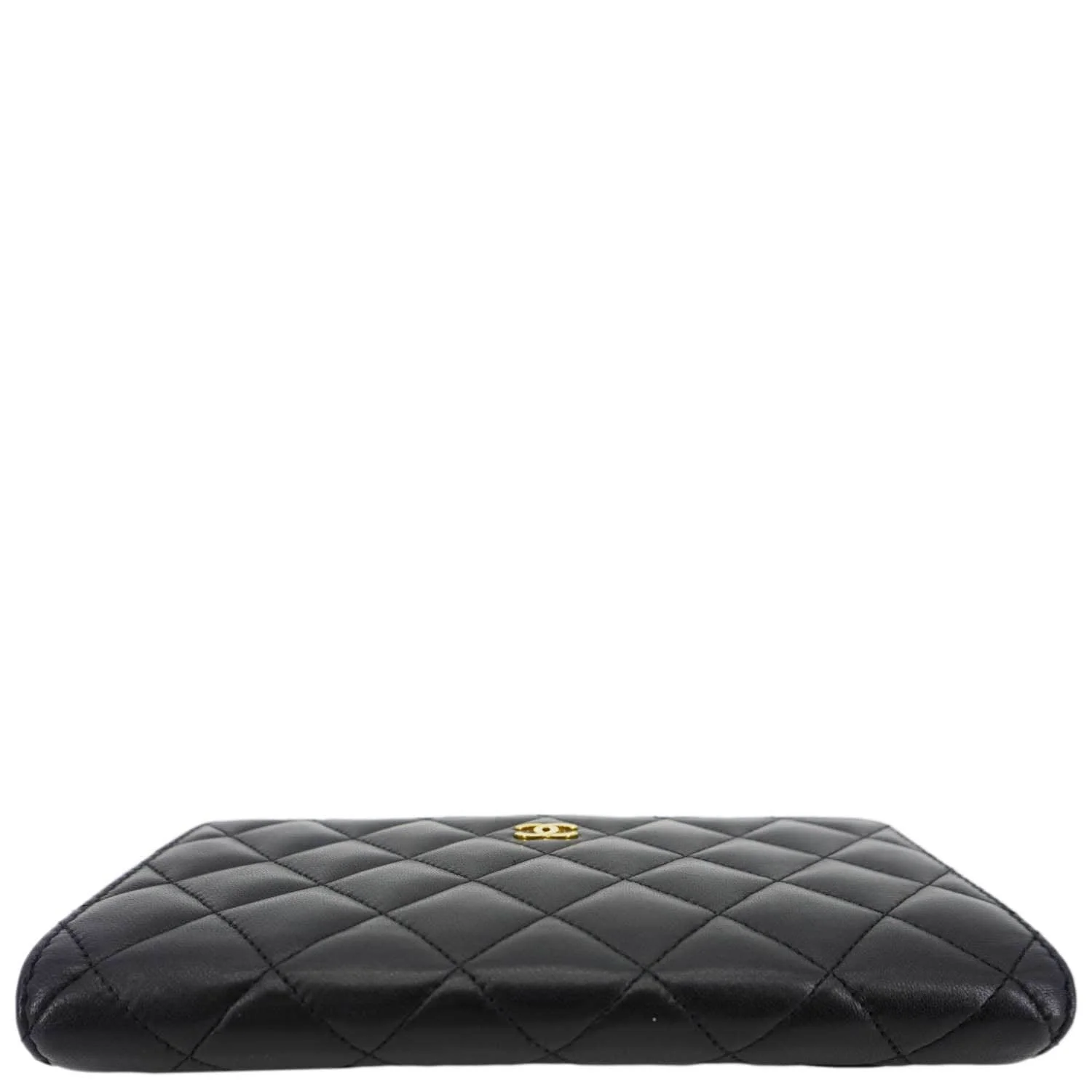CHANEL Flap Quilted Leather Wallet Black - Image 3