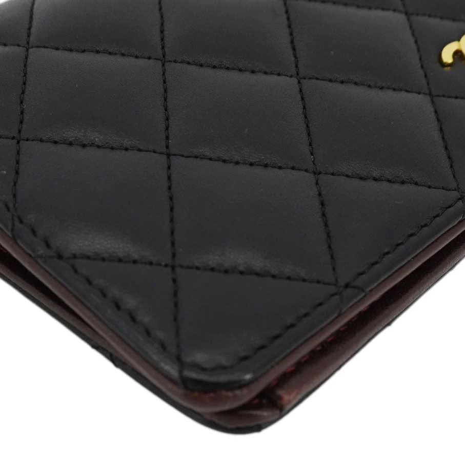 CHANEL Flap Quilted Leather Wallet Black - Image 7