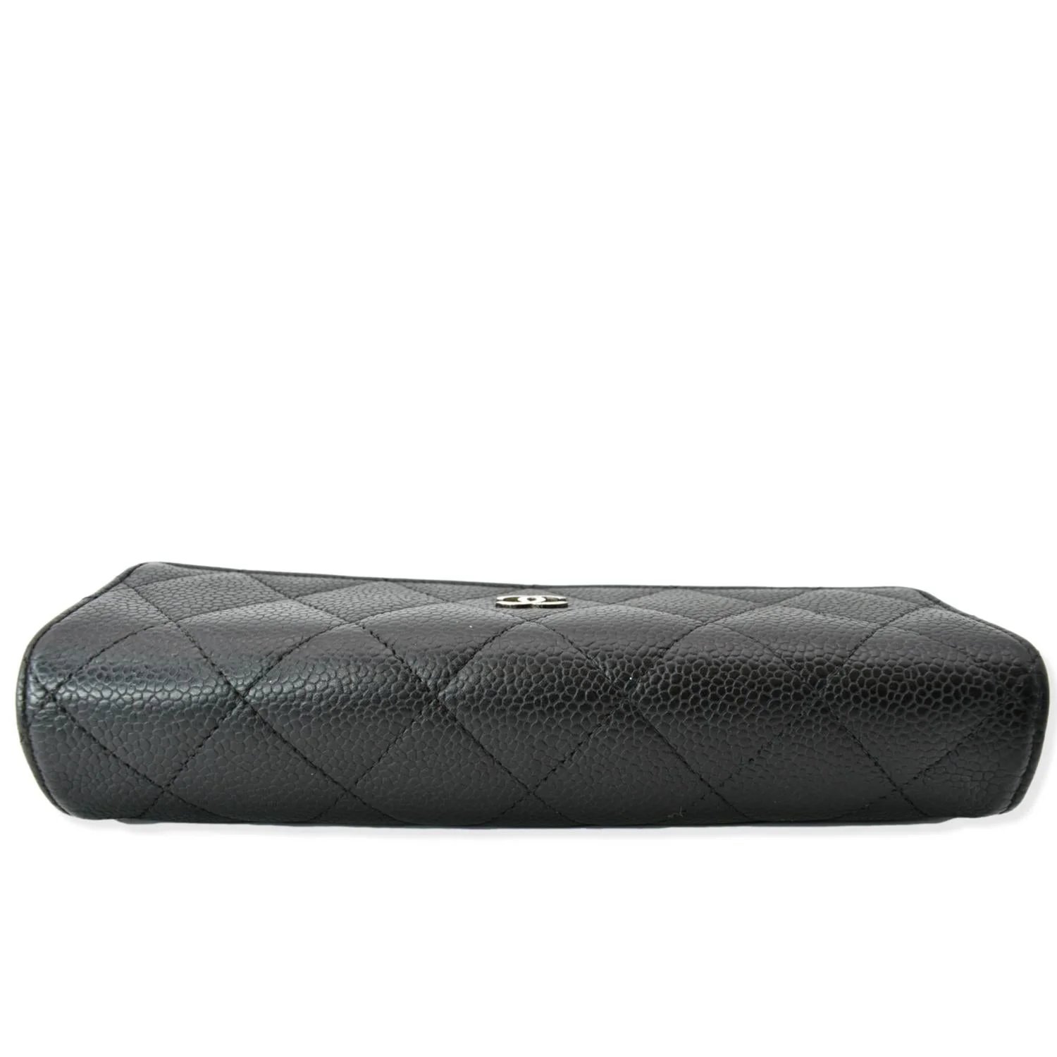 CHANEL Gusset Flap Caviar Leather Wallet Black - Image 3