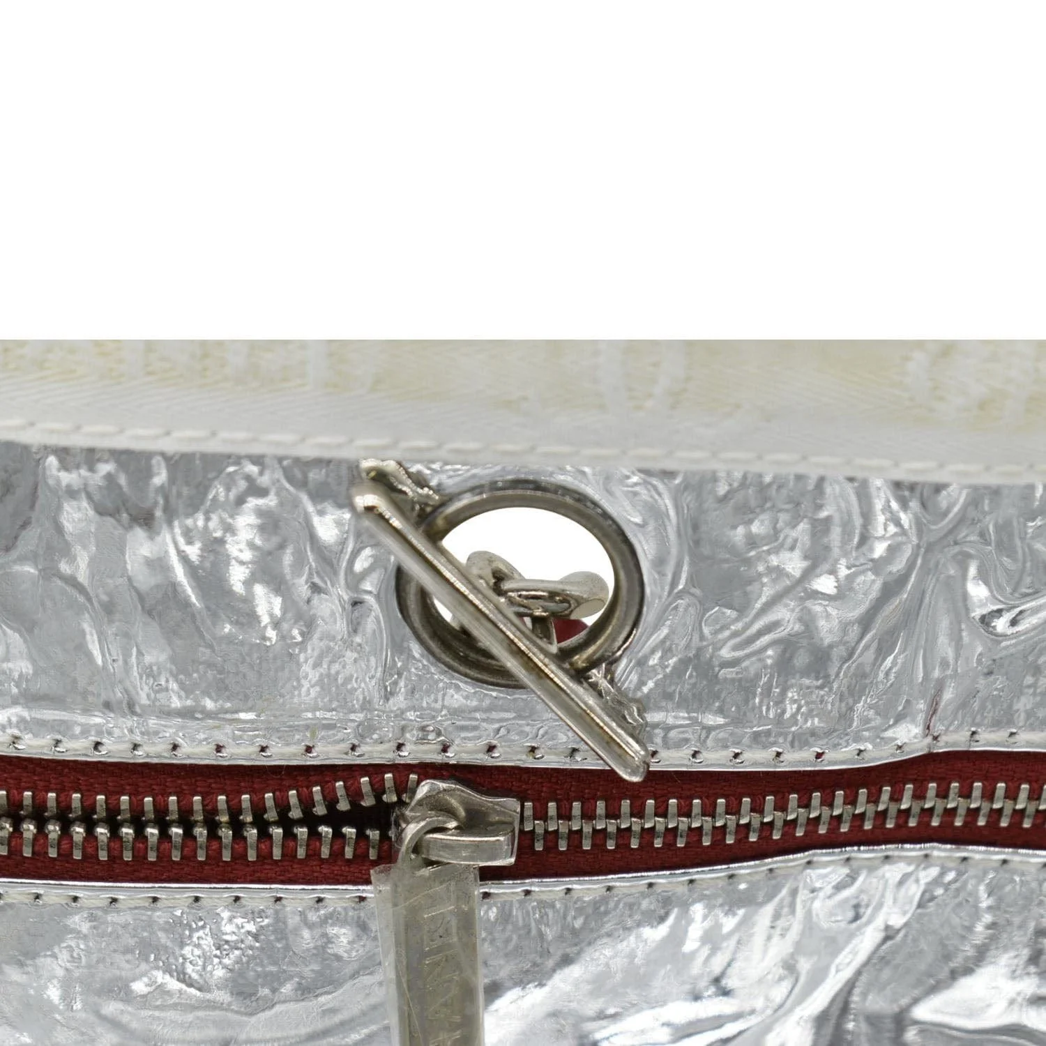CHANEL Foil No.5 Canvas Chain Shopping Tote Bag White - Image 16