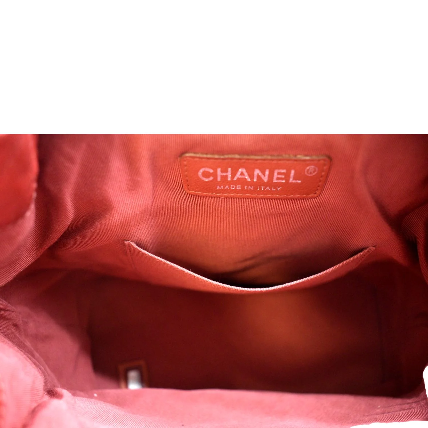 CHANEL Gabrielle Chevron Aged Calfskin Leather Backpack Bag Red - Image 10