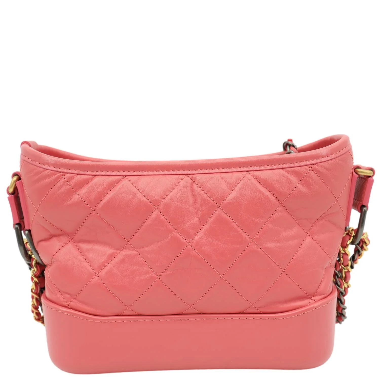 CHANEL Gabrielle Small Lambskin Leather Crossbody Bag Pink - Image 4