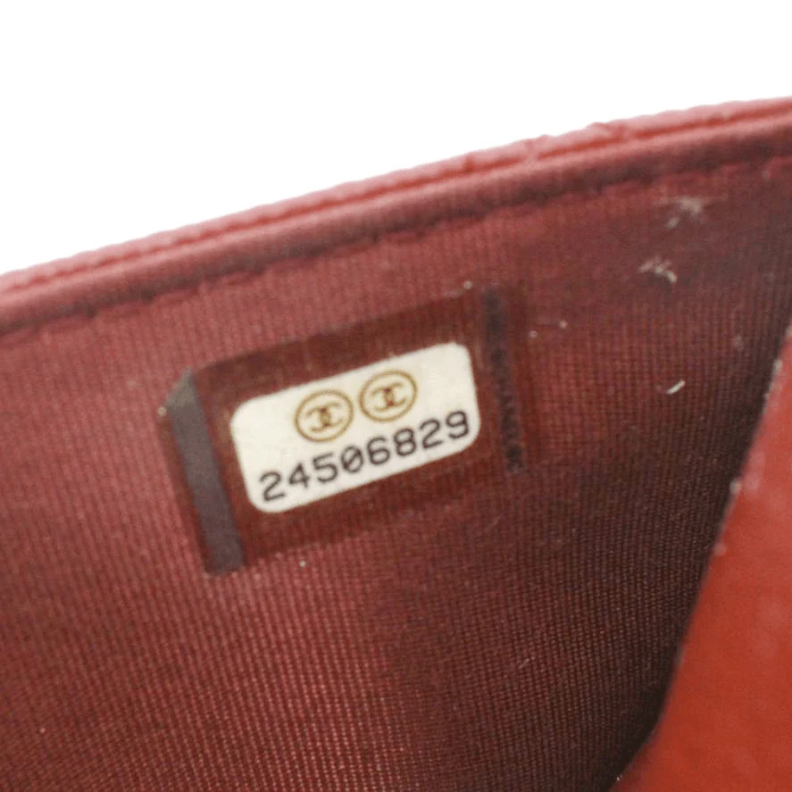 CHANEL Golden Class Quilted Caviar Leather Wallet on Chain Bag Maroon - Image 12