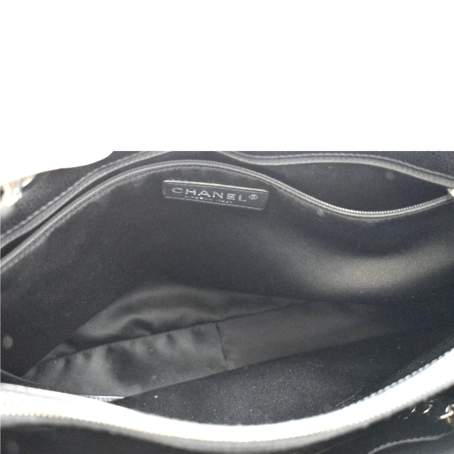 CHANEL Grand Shopping Quilted Caviar Leather GST Tote Bag Black - Image 10